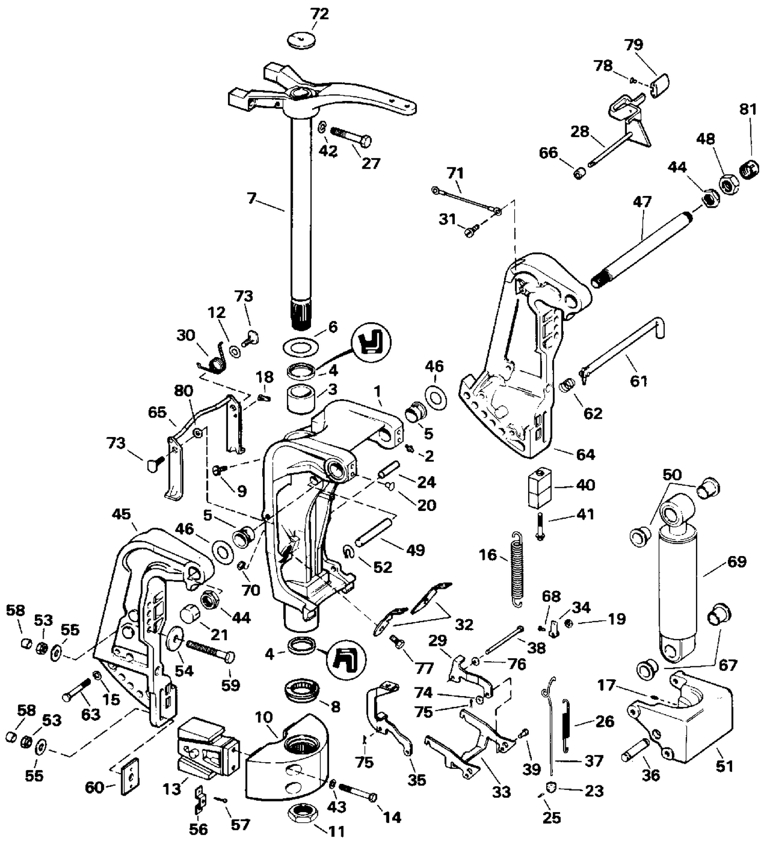 STERN BRACKET - MANUAL TILT MODELS
