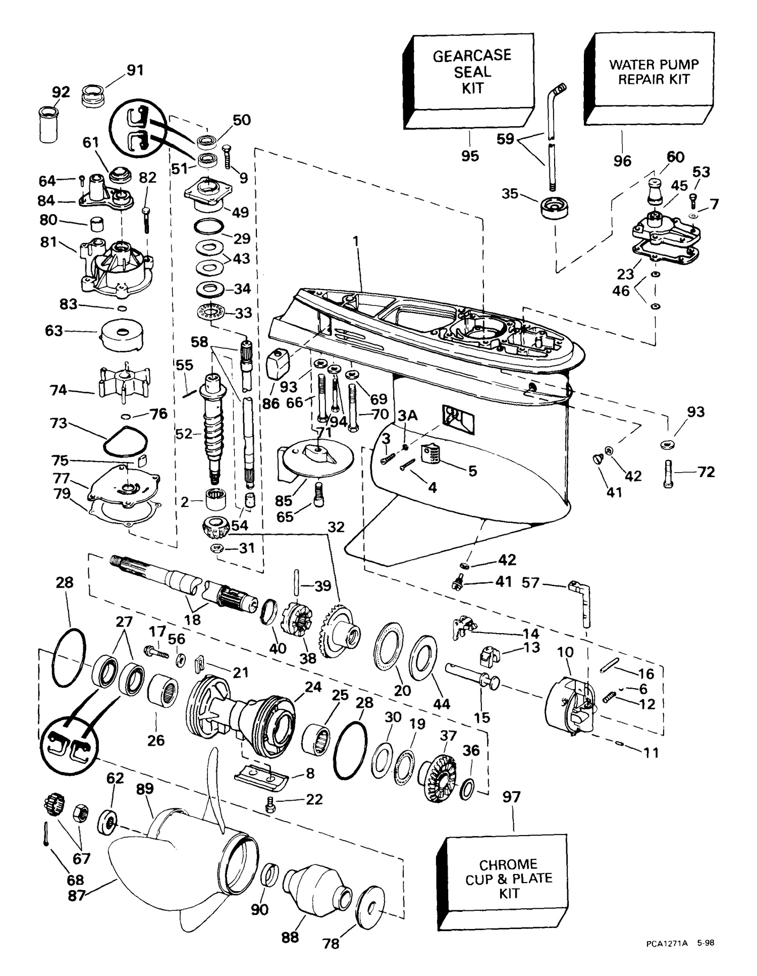 GEARCASE -- 90 & 115 PX MODELS