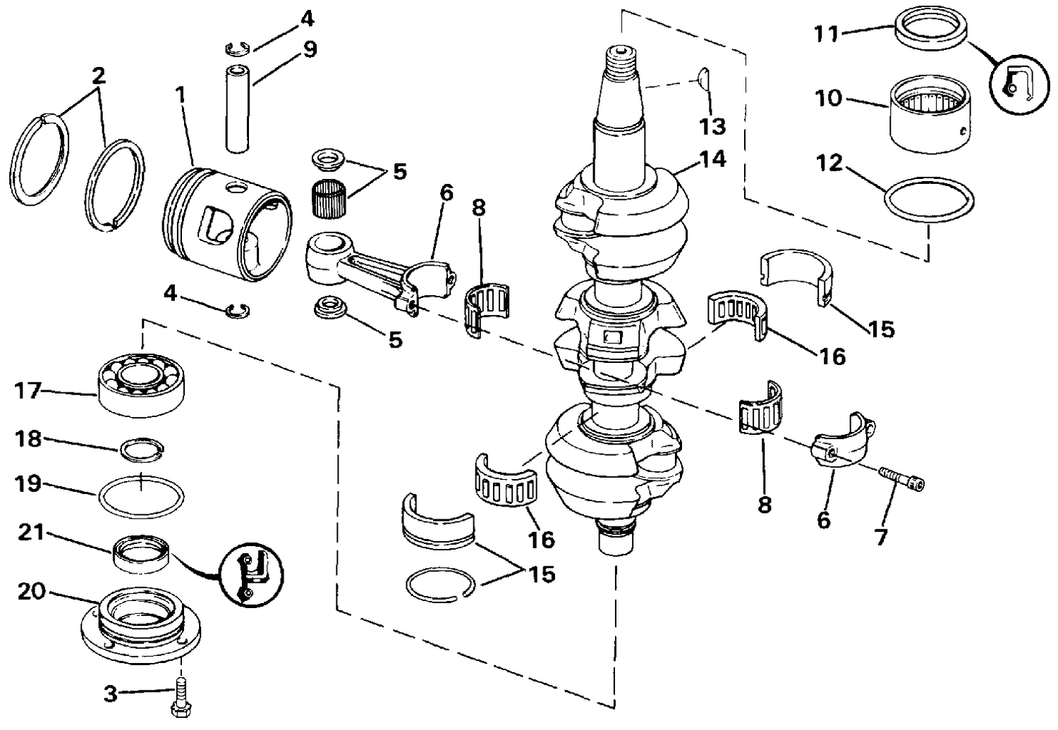 CRANKSHAFT & PISTON