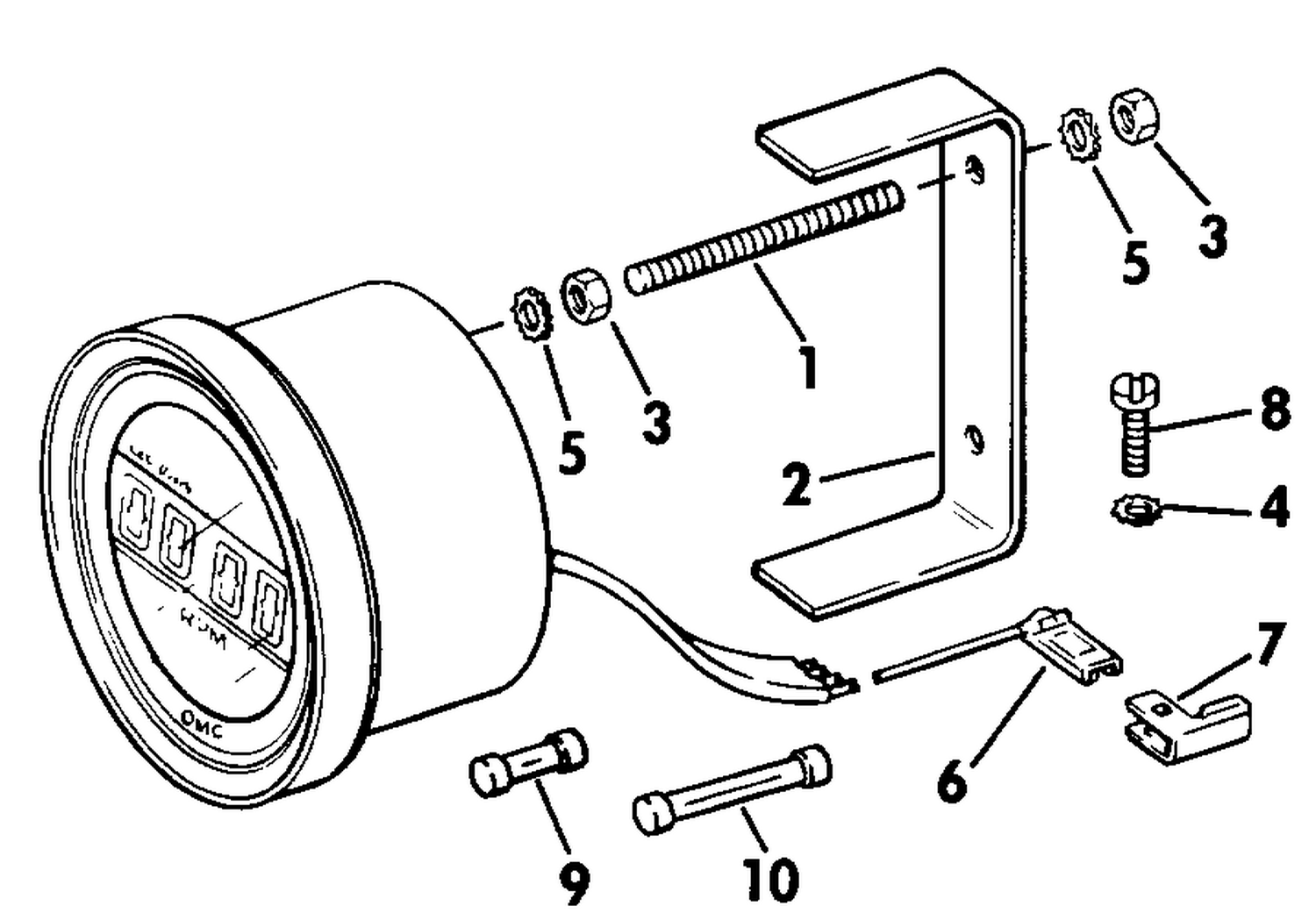 TACHOMETER - FLUSH MOUNT - DIGITAL