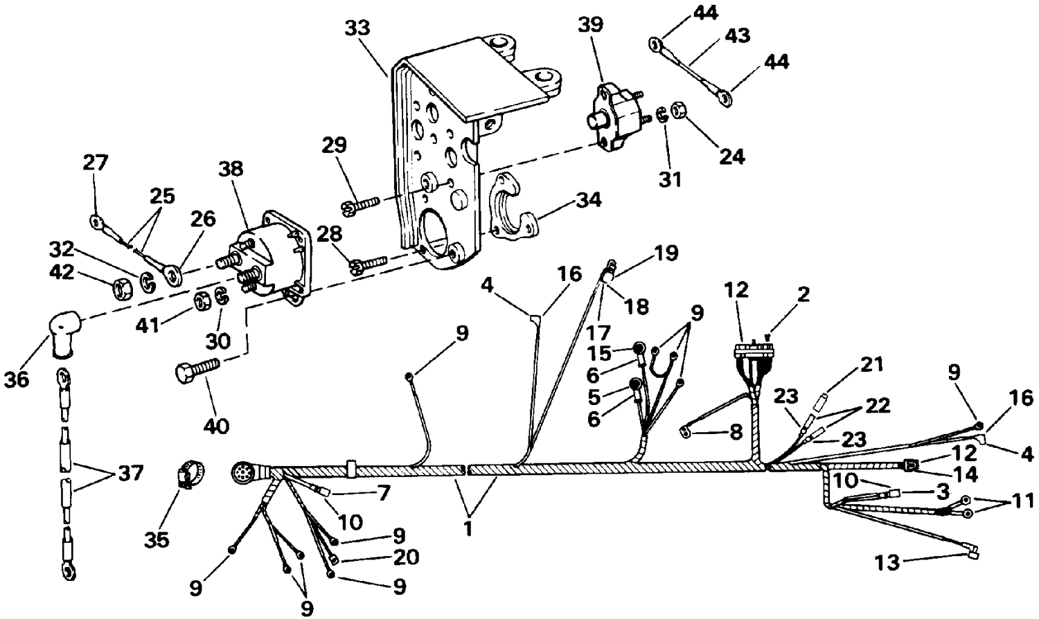 ENGINE WIRE HARNESS & BRACKET