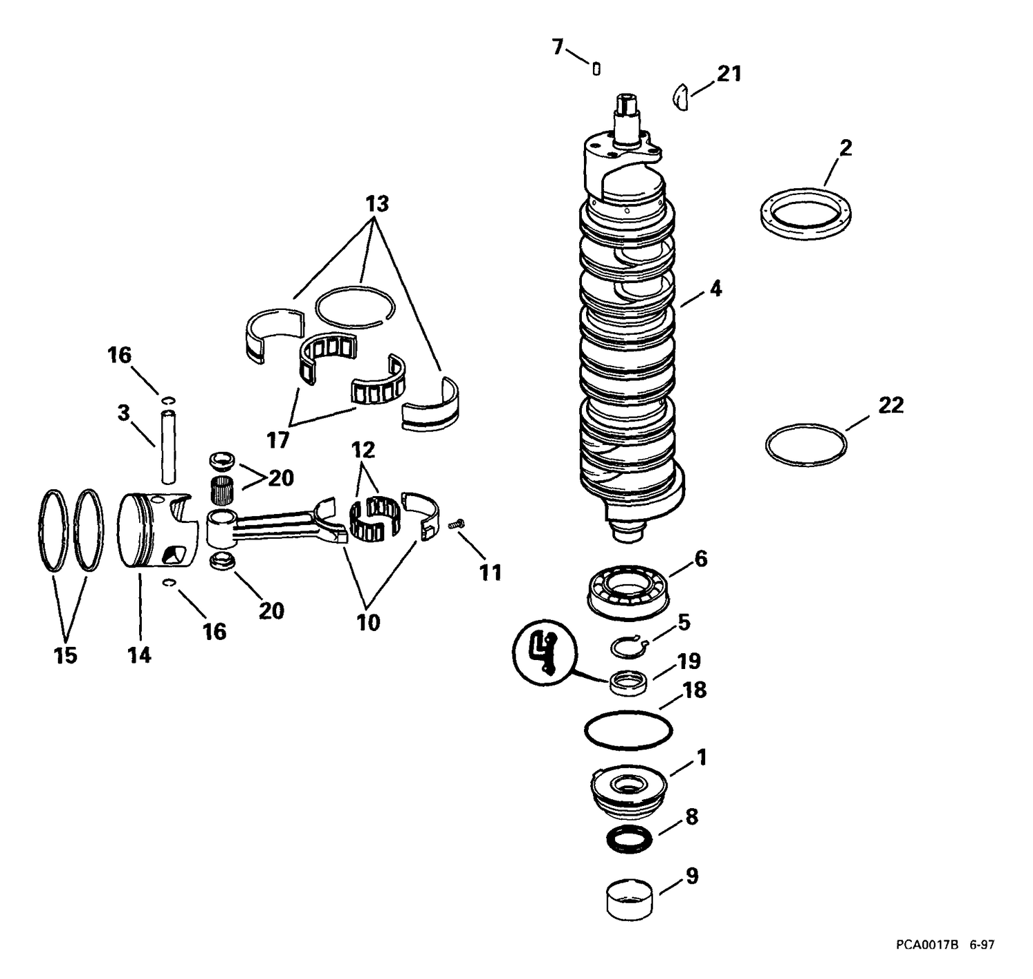 CRANKSHAFT & PISTONS