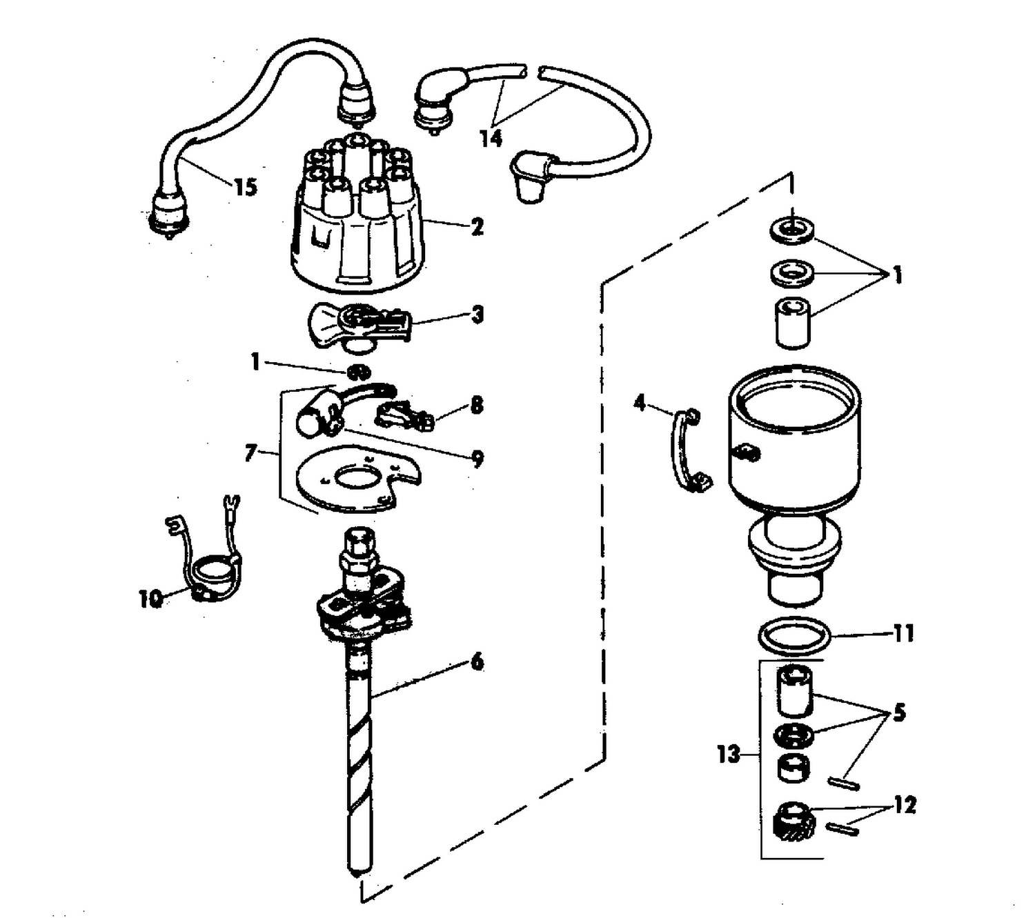 DISTRIBUTOR GROUP 175,190 & 235 HP STERN DRIVE