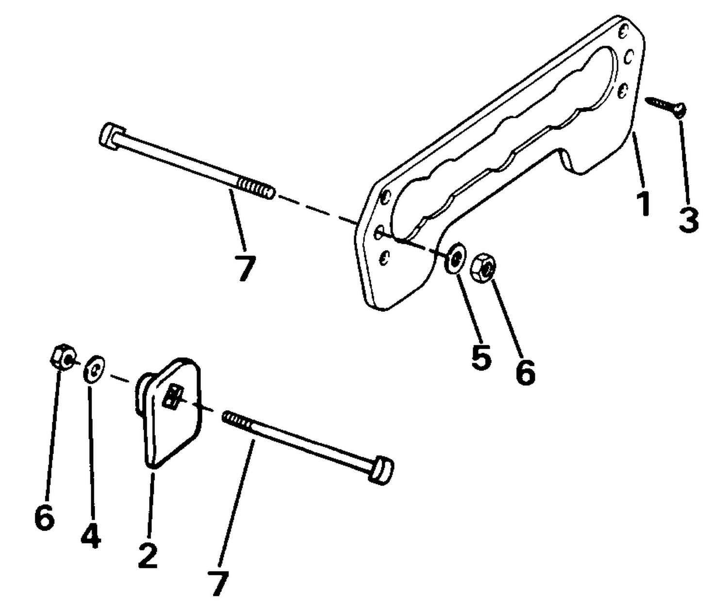 TRANSOM PLATE KIT 40 THRU 55