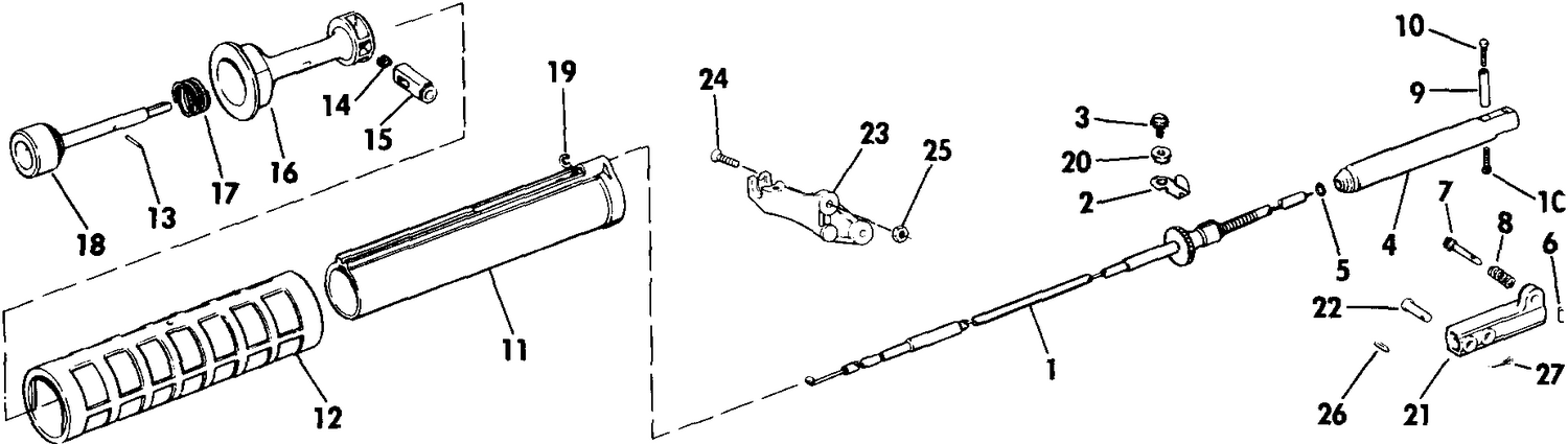 SHIFT HANDLE KIT 9.9 & 15