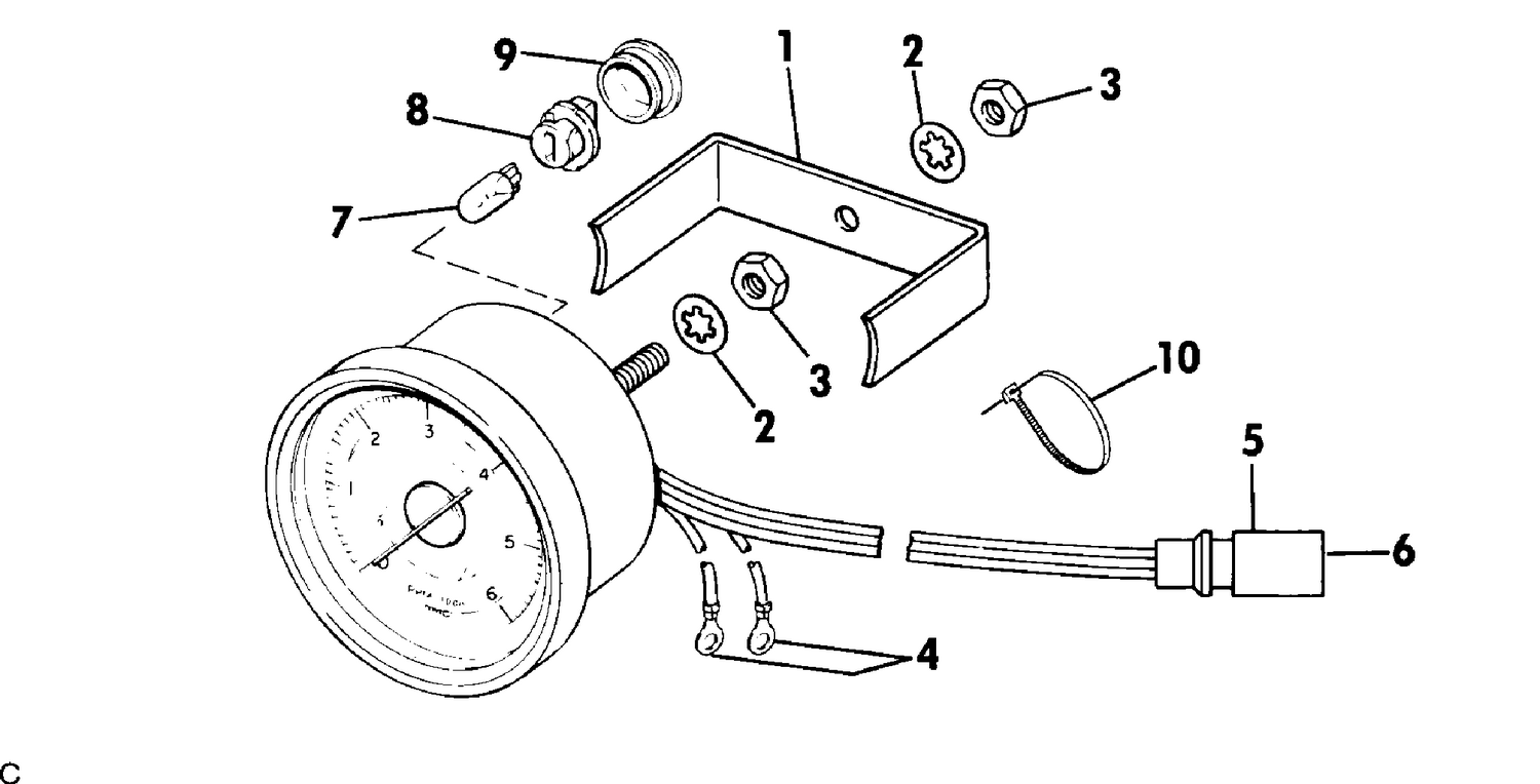TACHOMETER KIT-PLUG IN