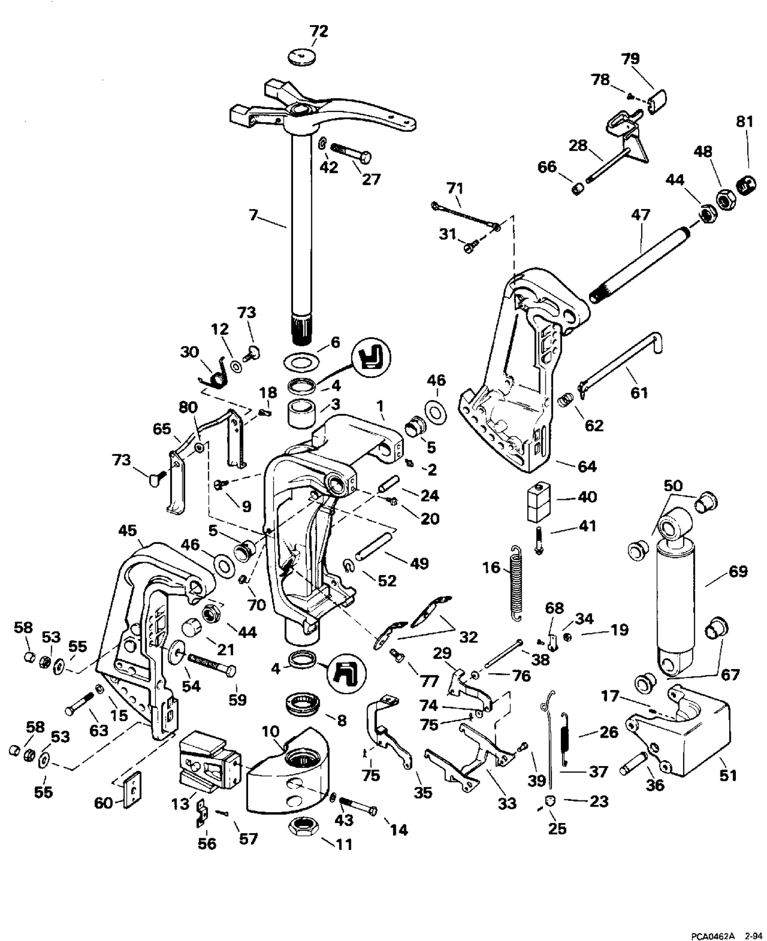 STERN BRACKET - MANUAL TILT MODELS