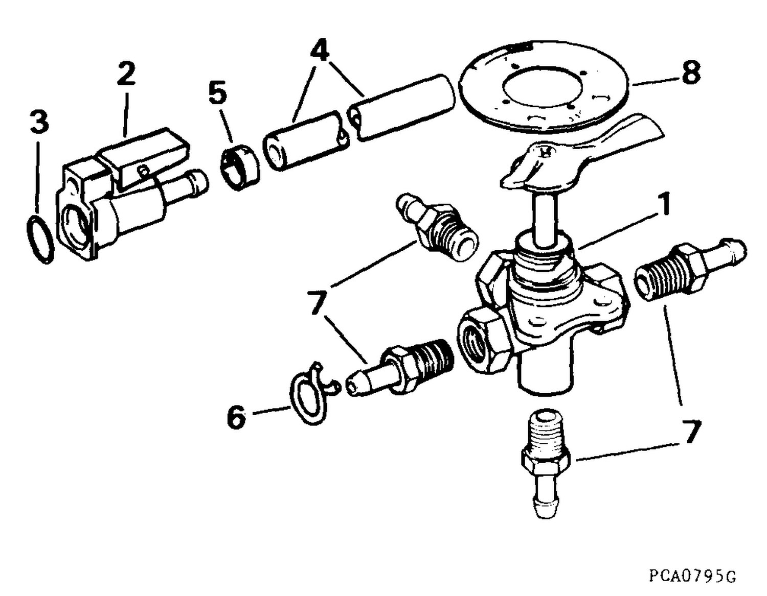 FOUR-WAY VALVE KIT -- 5/16 IN. I.D. FUEL HOSE