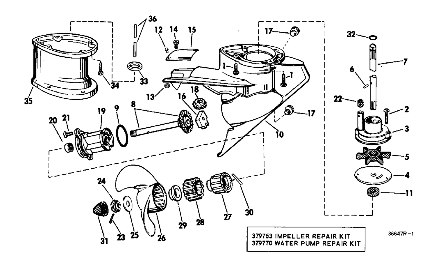 GEARCASE GROUP-WEEDLESS DRIVE
