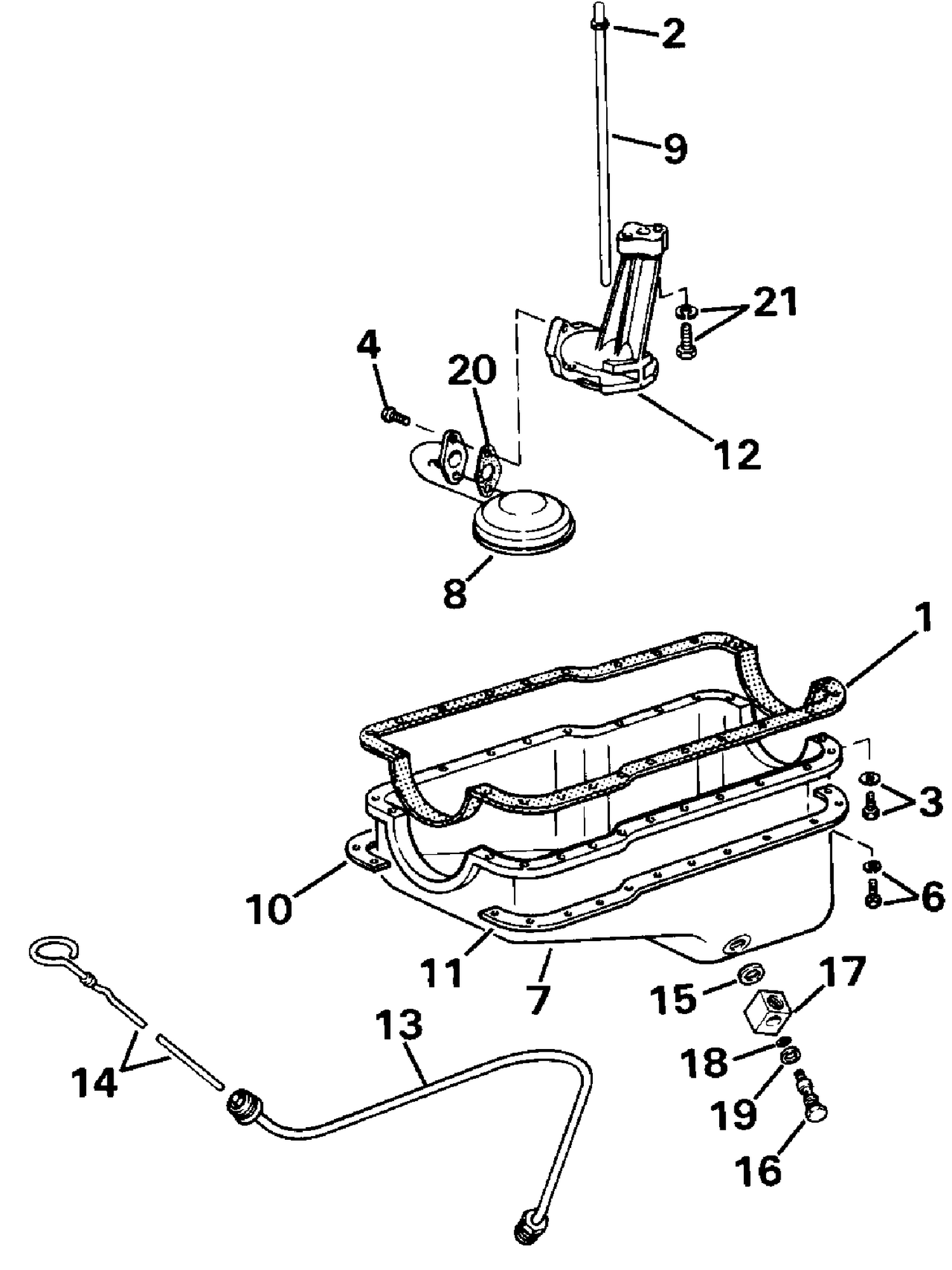 OIL PAN AND OIL PUMP
