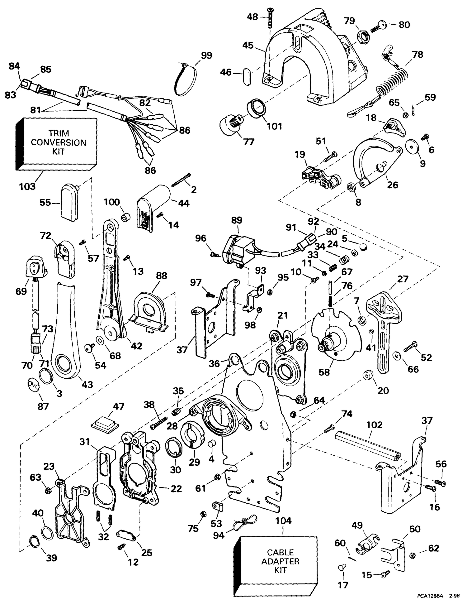 REMOTE CONTROL -- BINNACLE -- SINGLE LEVEL -- KEY SWITCH