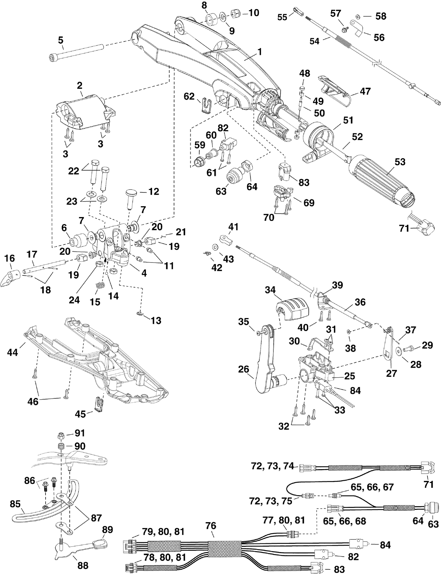 TILLER KIT - 25, 30 HP (E-TEC)
