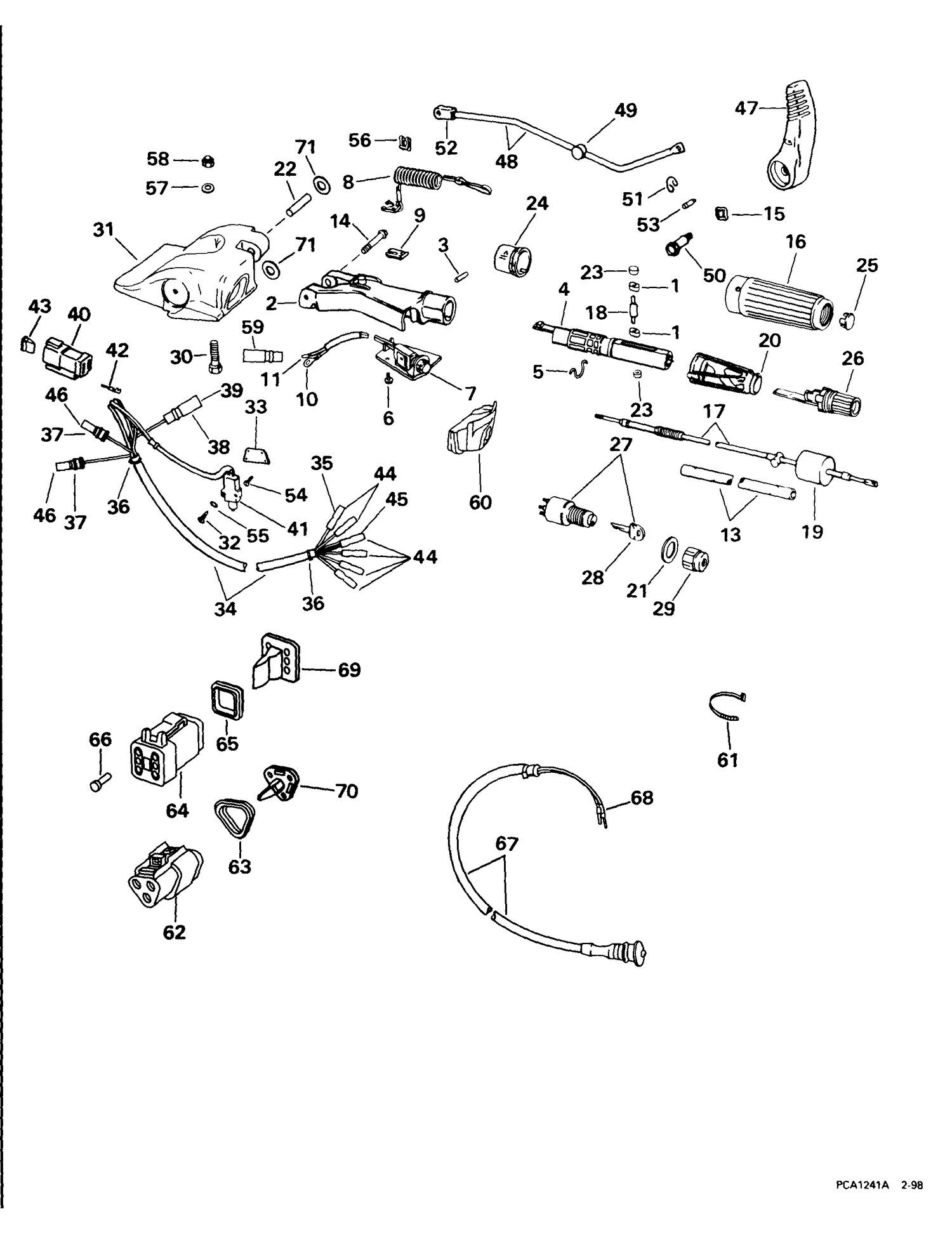 TILLER CONVERSION KIT -- 25, 35 (3-CYLINDER)