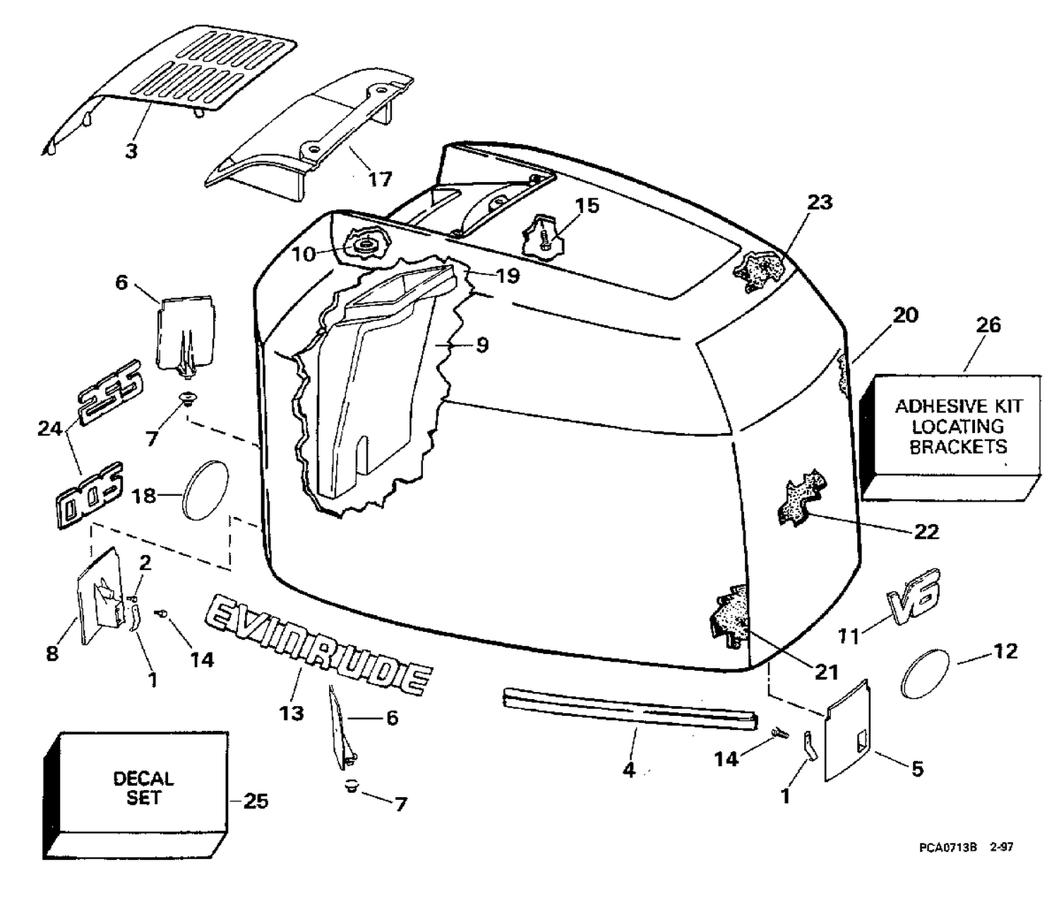 ENGINE COVER - EVINRUDE - 200STL, 225STL