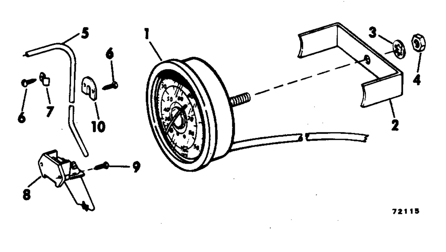 SPEEDOMETER KIT - FLUSH MOUNT - 50 MPH