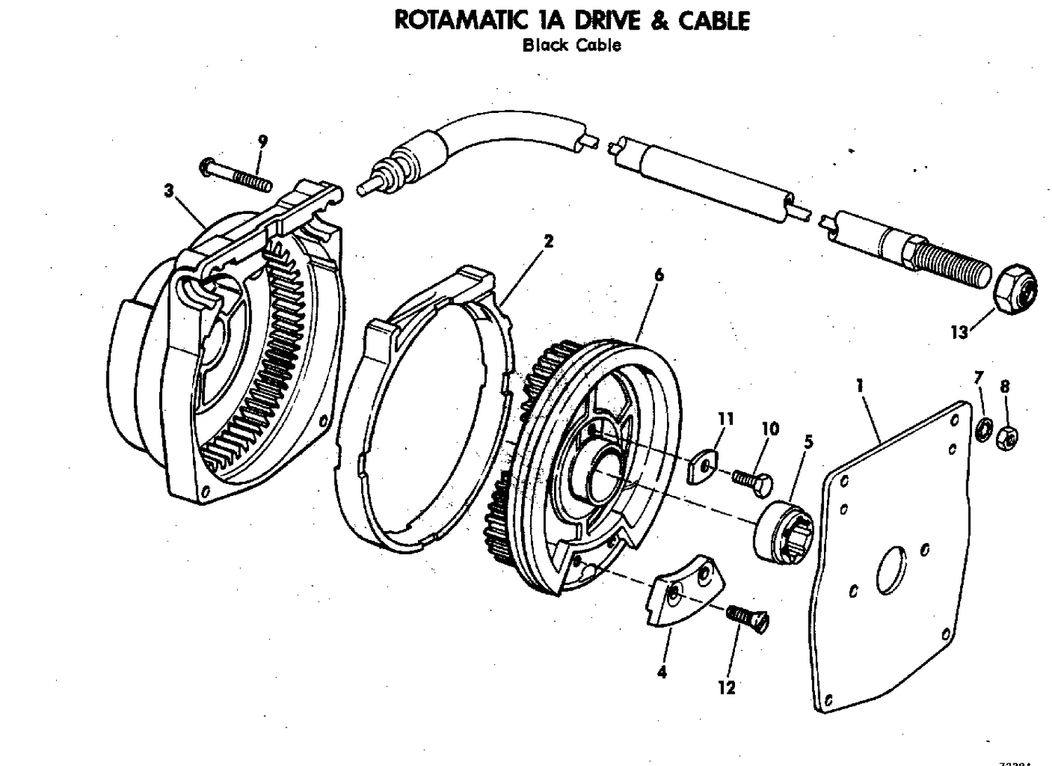 ROTAMATIC 1A DRIVE & CABLE Black Cable