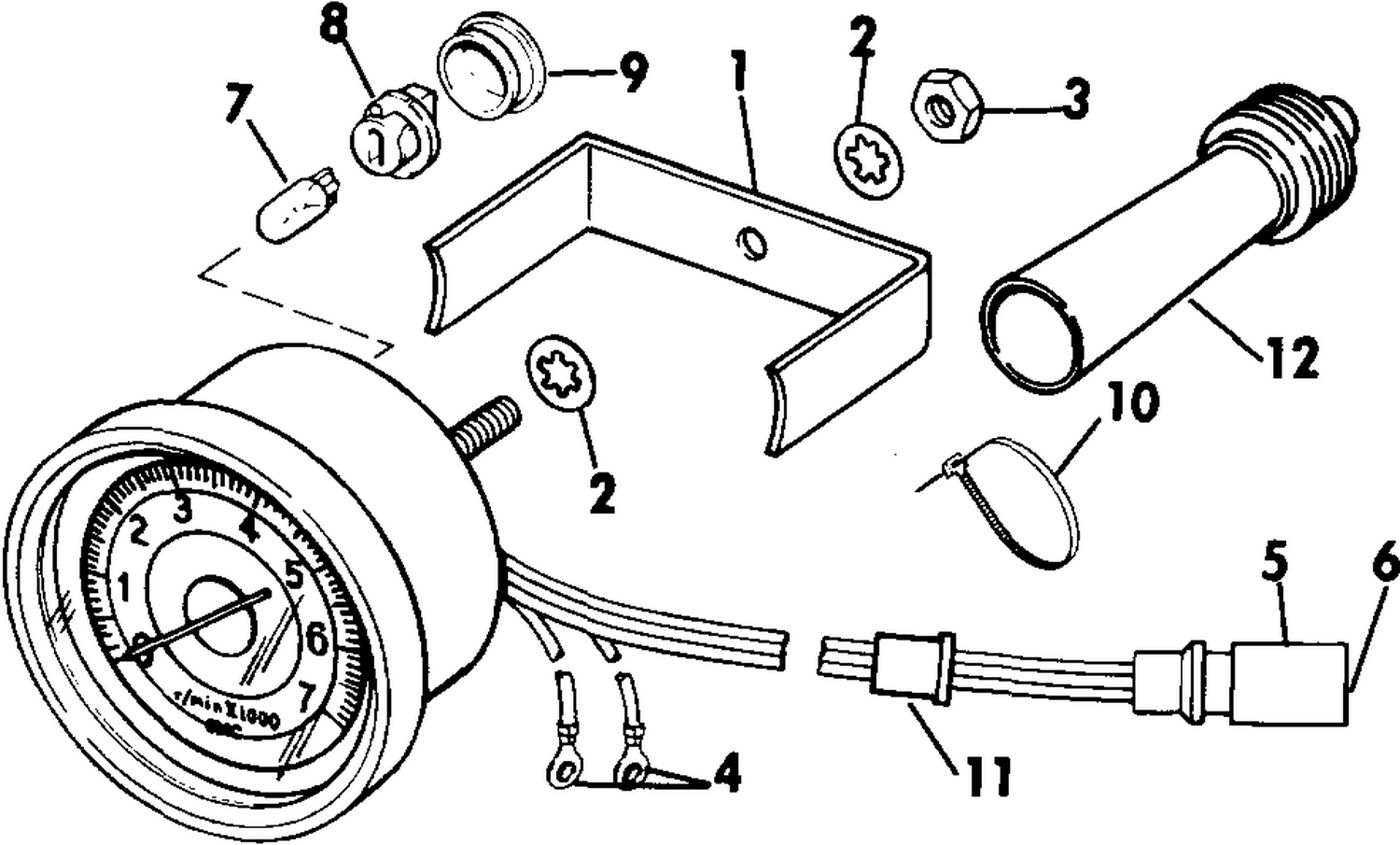 TACHOMETER KIT - PLUG IN