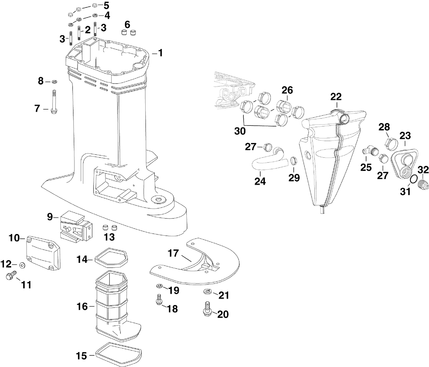 EXHAUST HOUSING & MUFFLER