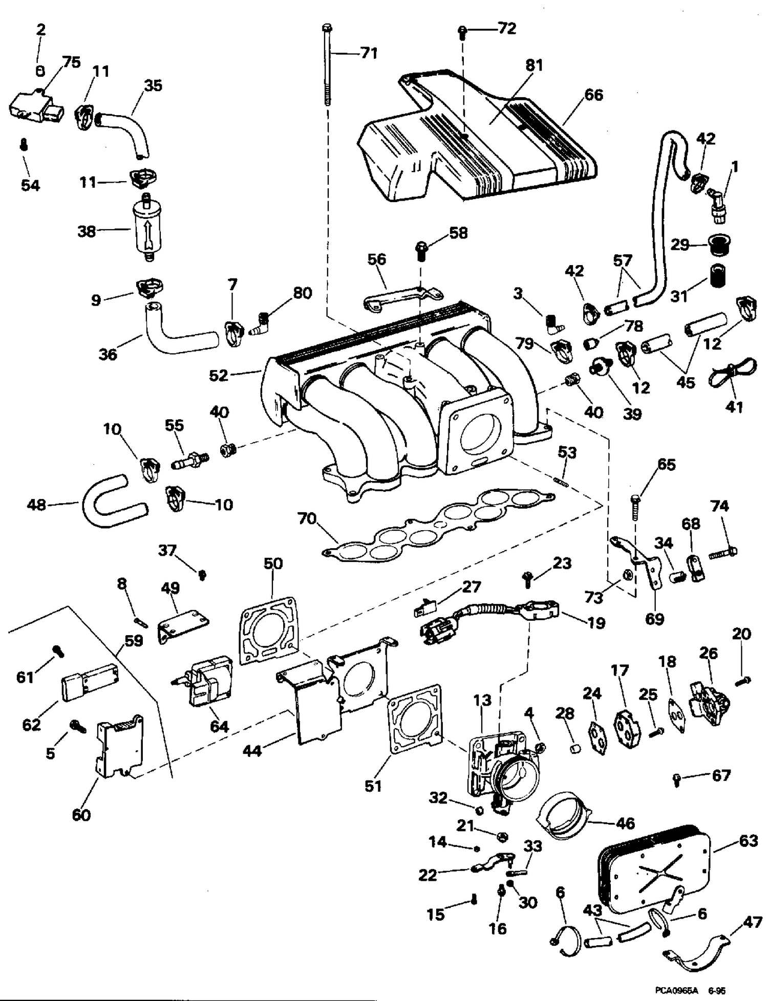 UPPER INTAKE MANIFOLD - 5.0 LITRE MODELS