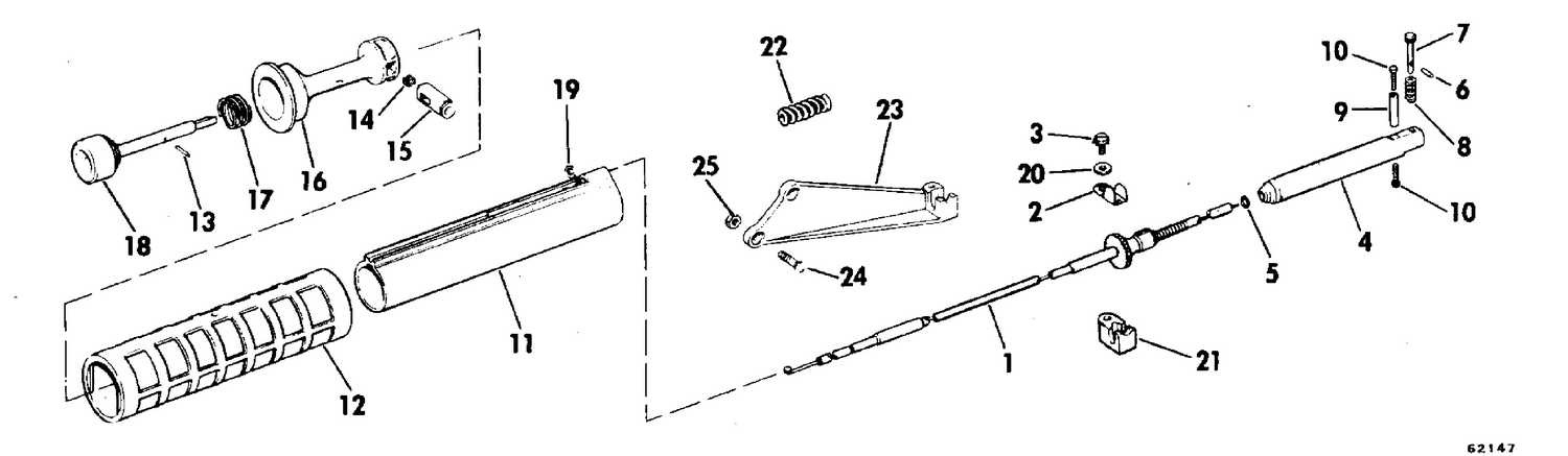 SHIFT HANDLE KIT 6 THRU 25 HP