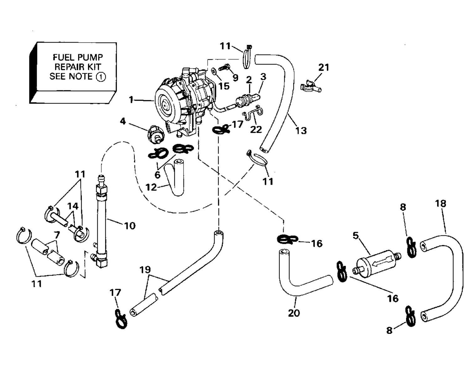 FUEL PUMP - 90/115 MODELS