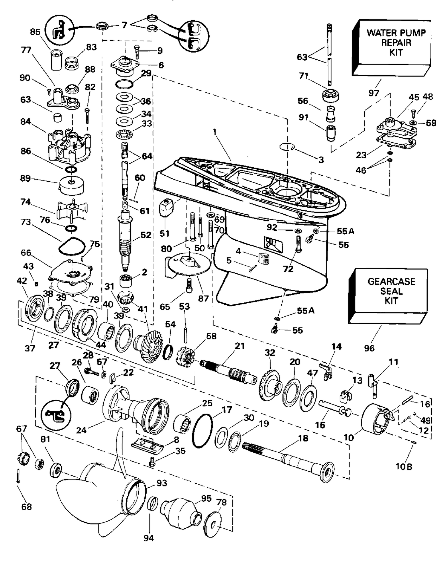 GEARCASE - COUNTER ROTATION