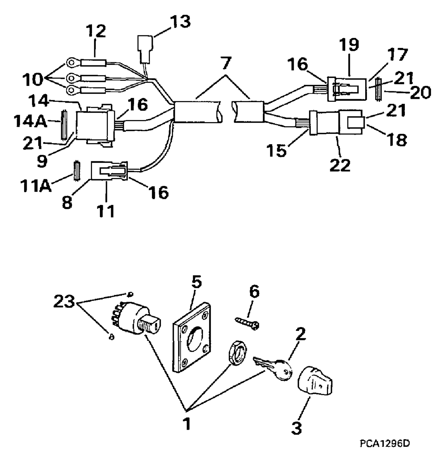 IGNITION SWITCH & CABLE - 40TE, 40TTL