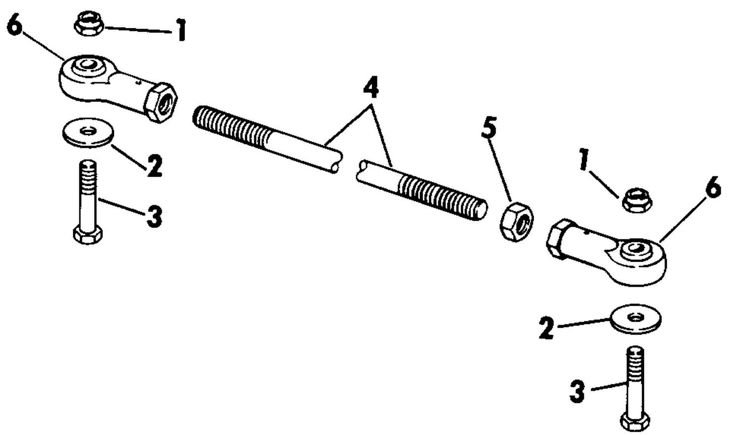 FIXED TIE-BAR KITS 40 THRU V-6 - DUAL ENGINE