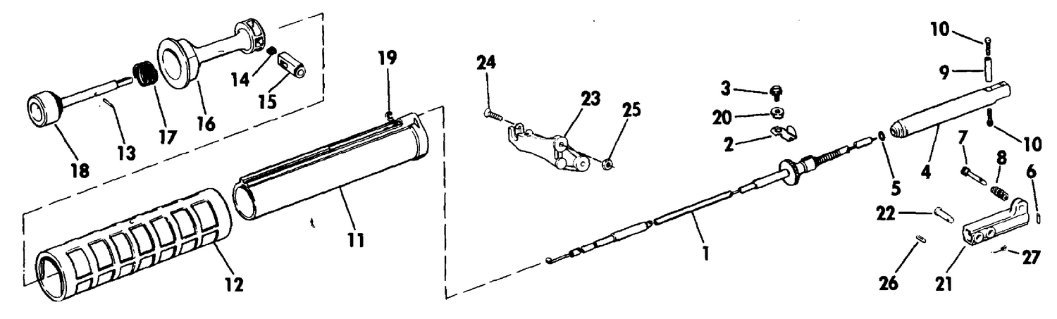 SHIFT HANDLE KIT 9.9 & 15