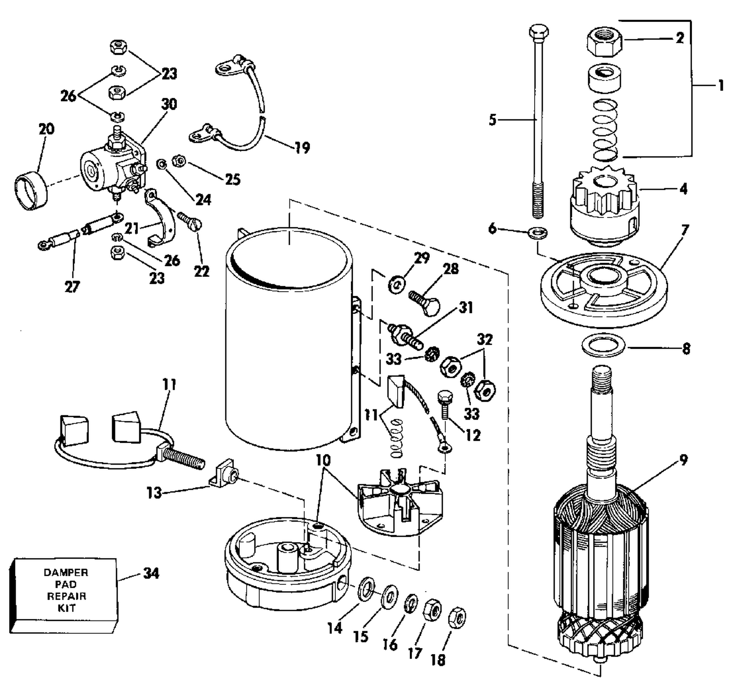ELECTRIC STARTER & SOLENOID AMERICAN BOSCH 08142-23-MO30SM