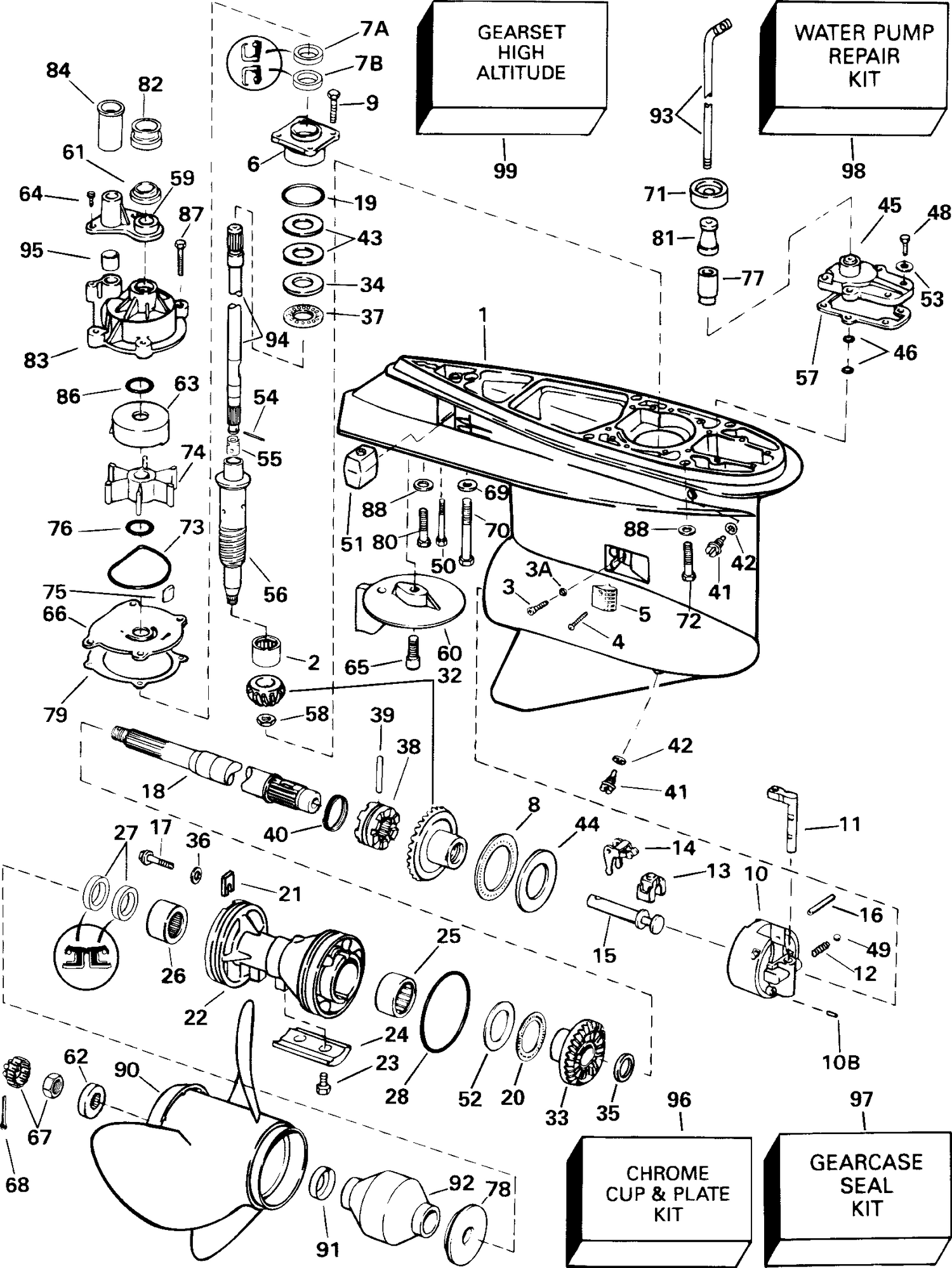 GEARCASE - STANDARD ROTATION - PX, VL, VX & SPL MODELS
