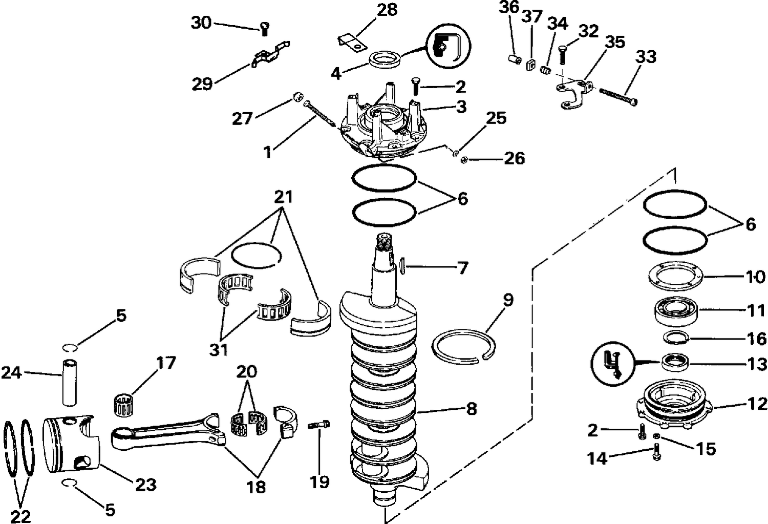 CRANKSHAFT & PISTON