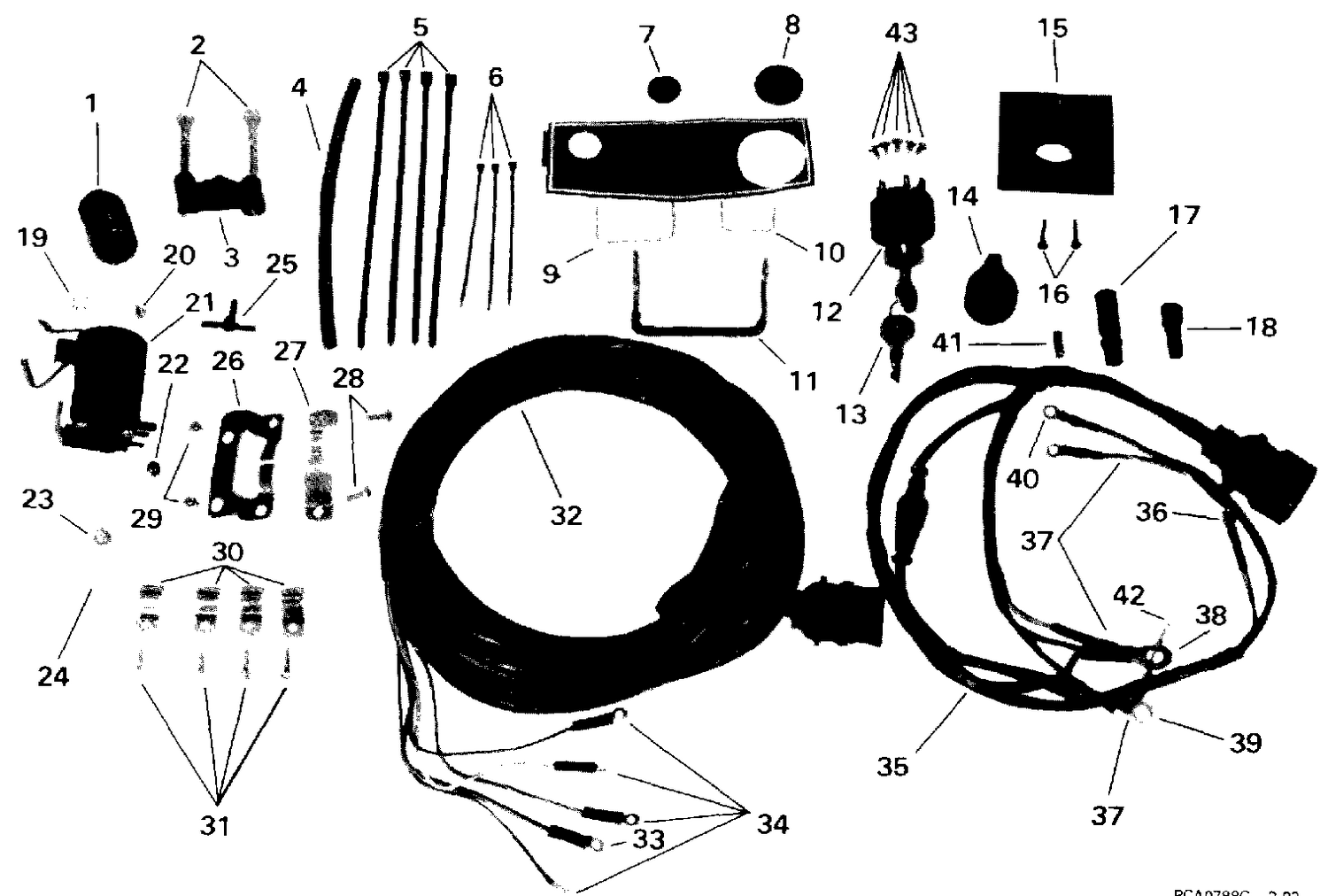 REMOTE ELECTRIC START KIT 20, 25, 30 & 35 ROPE, TE MODELS