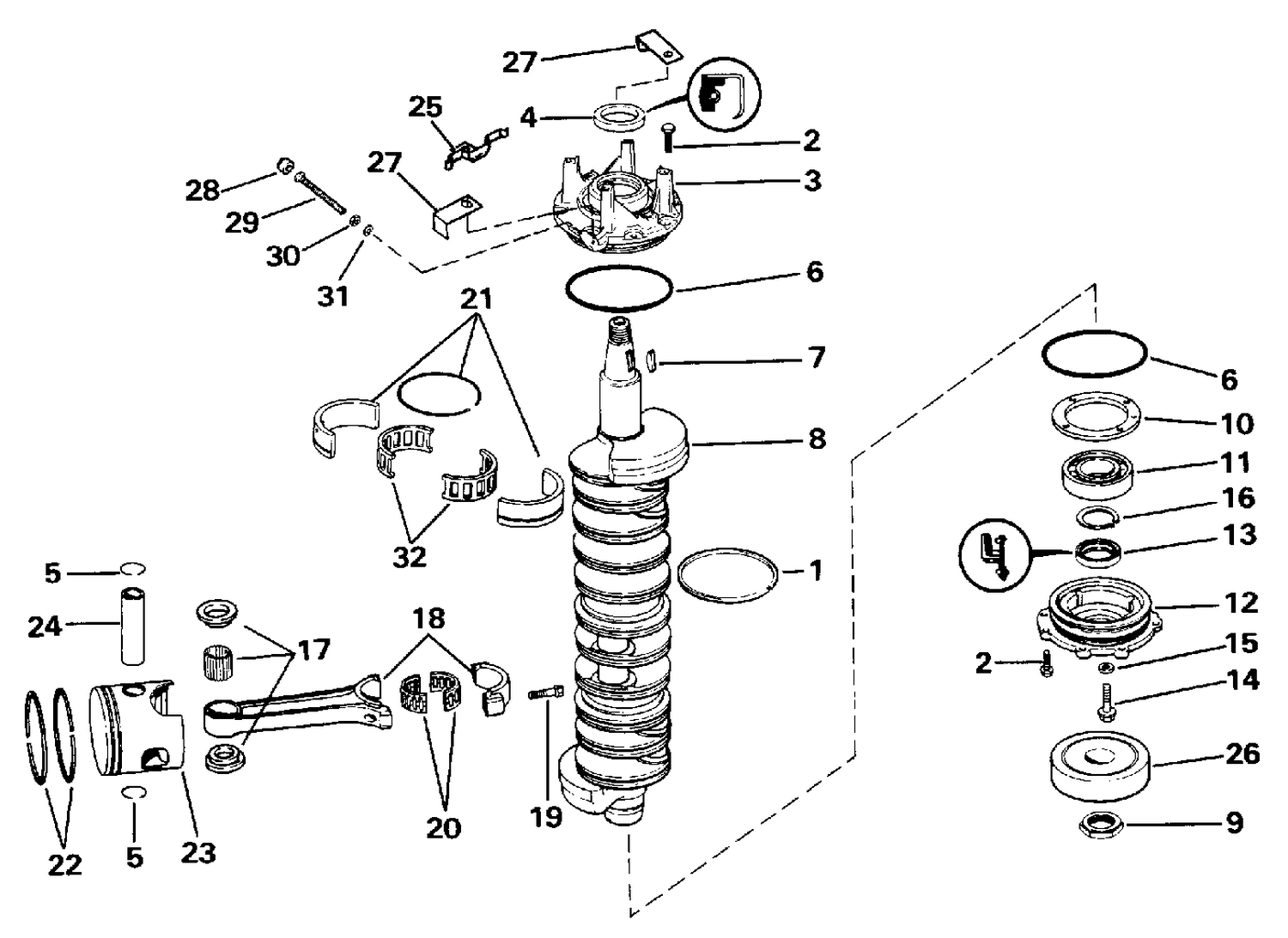 CRANKSHAFT & PISTON