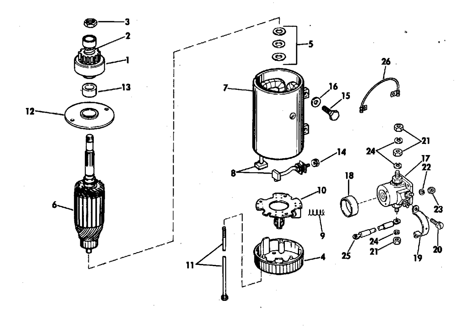 ELECTRIC STARTER & SOLENOID  PRESTOLITE MODELS MGD-4110