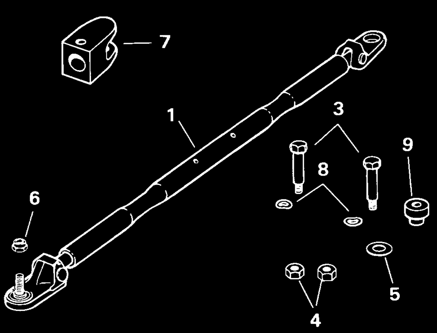 ADJ. TIE BAR KITS-V6 DUAL ENG PWR STRNG TO COUNTER ROTATION