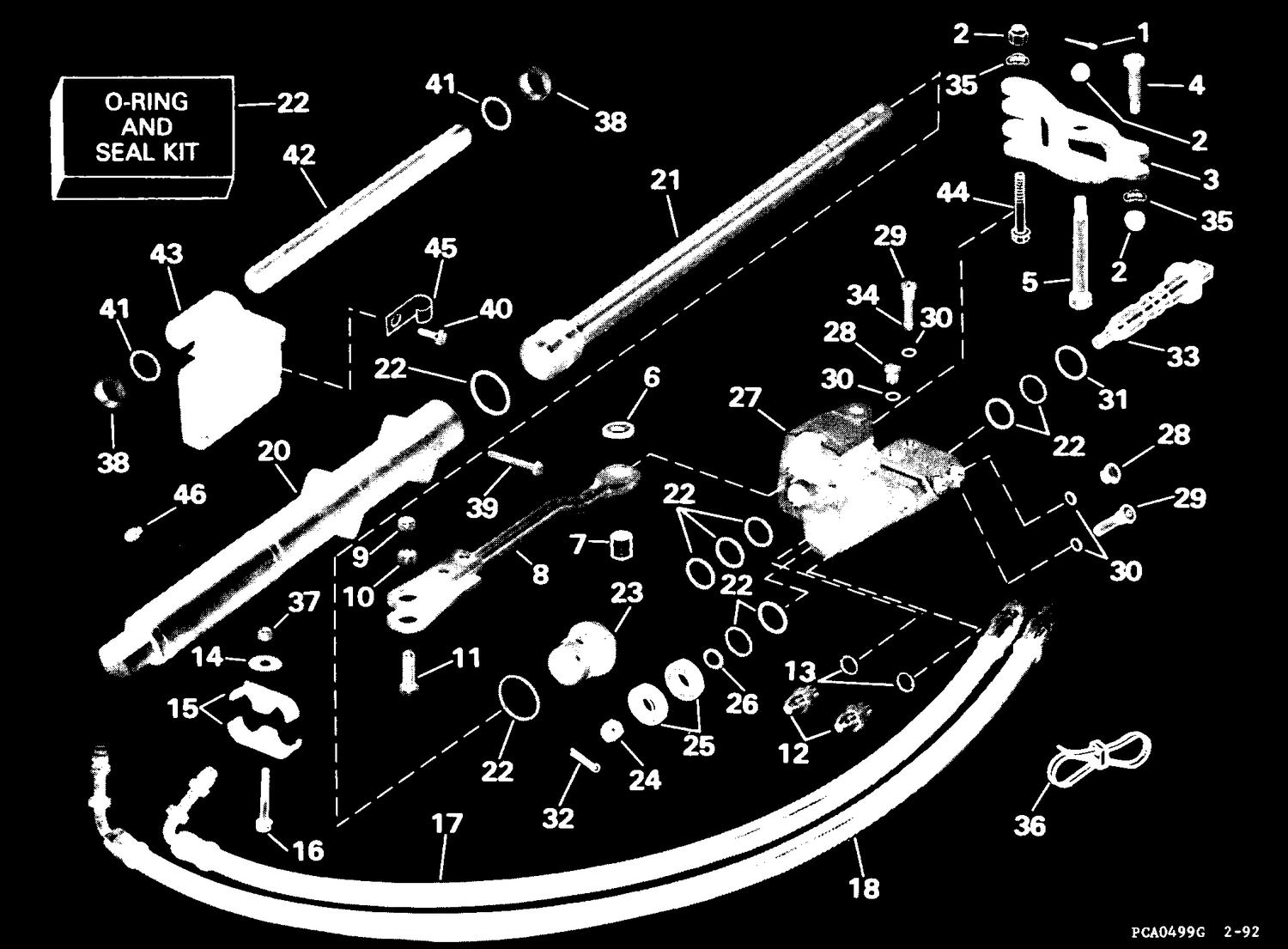 STEERING CYLINDER KIT -- STARBOARD -- V6 MODELS ONLY