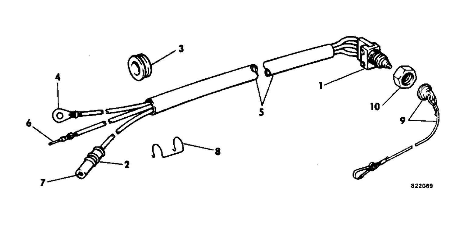 EMERGENCY IGNITION CUT-OFF SWITCH 55 ROPE MODELS
