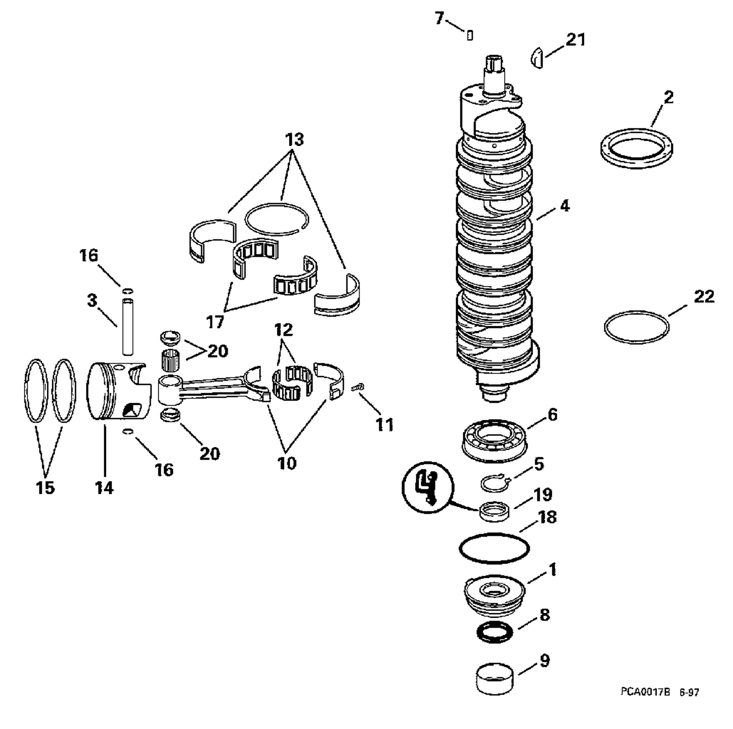 CRANKSHAFT & PISTONS