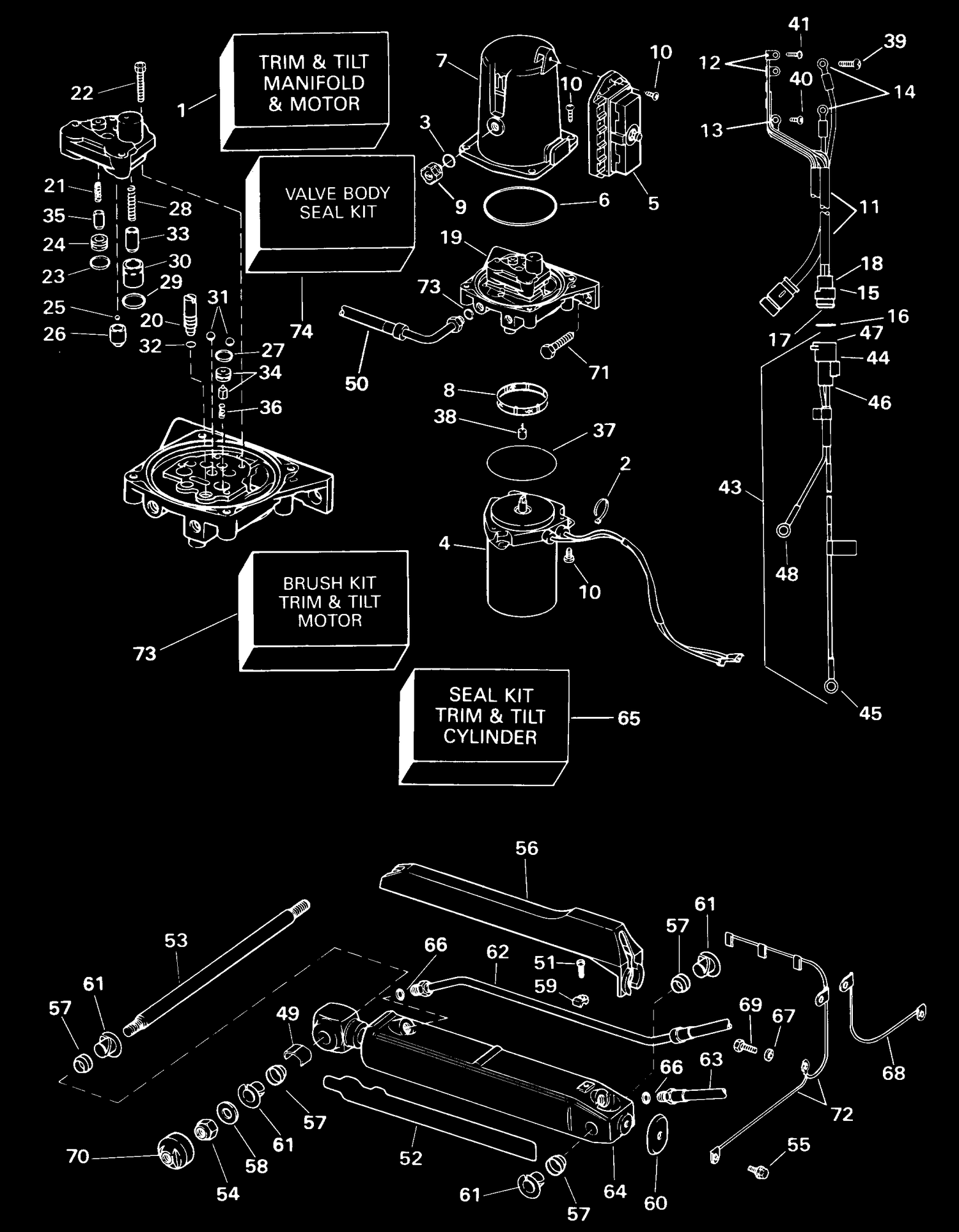 POWER TRIM & TILT -- 3868413 MODEL TRANSOM MOUNT