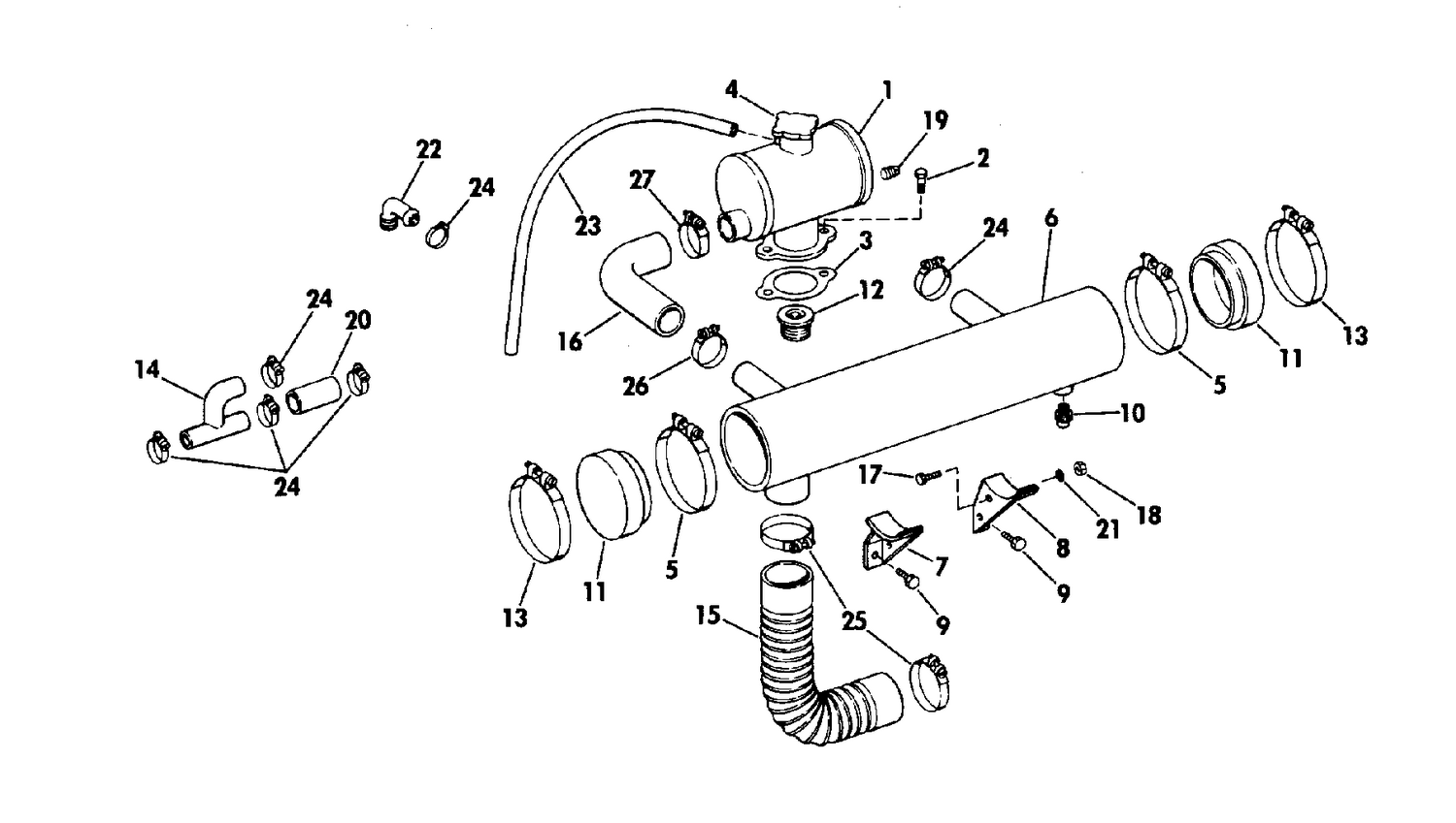 HEAT EXCHANGER KIT 225 & 245 STERN DRIVE