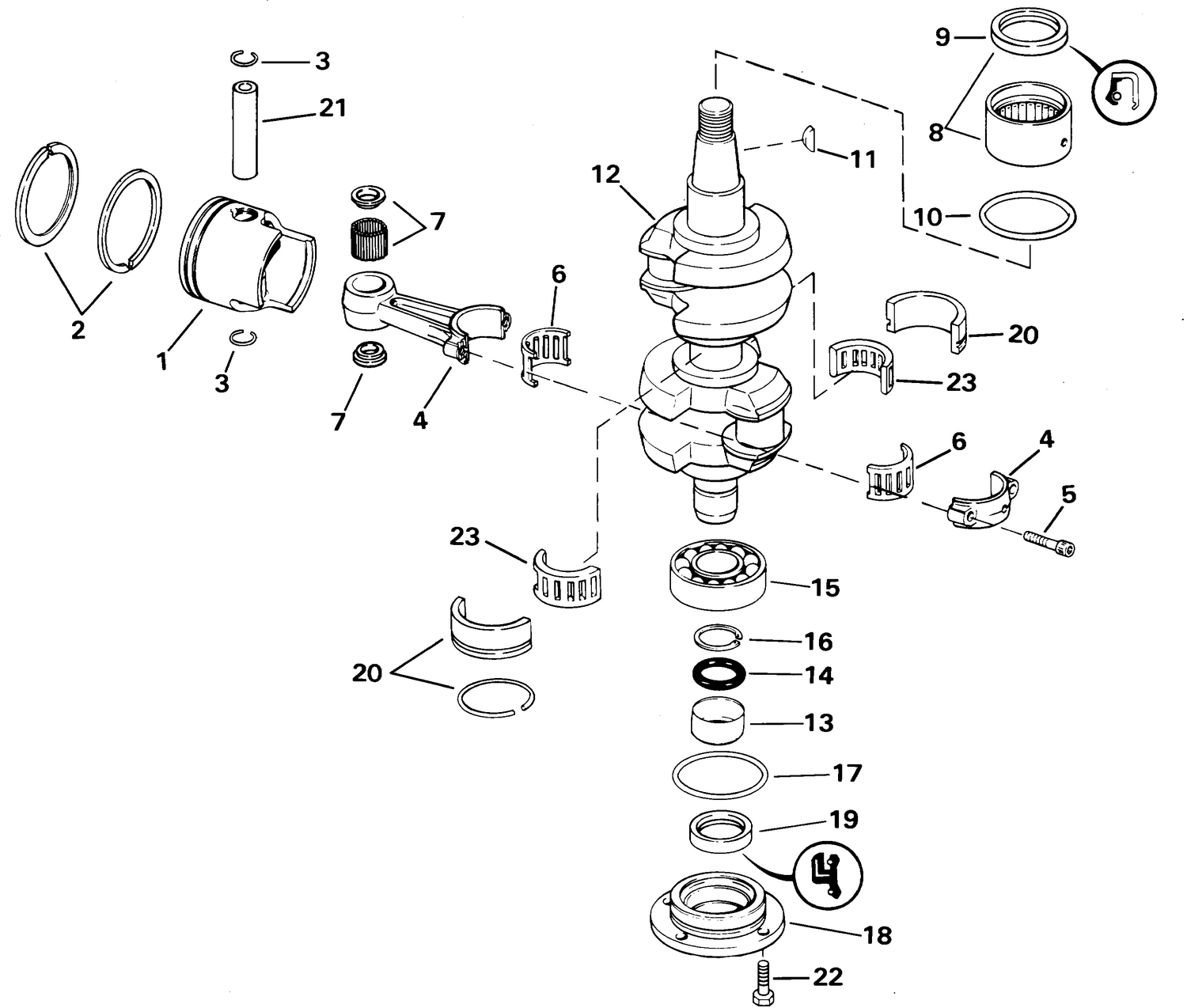 CRANKSHAFT & PISTON