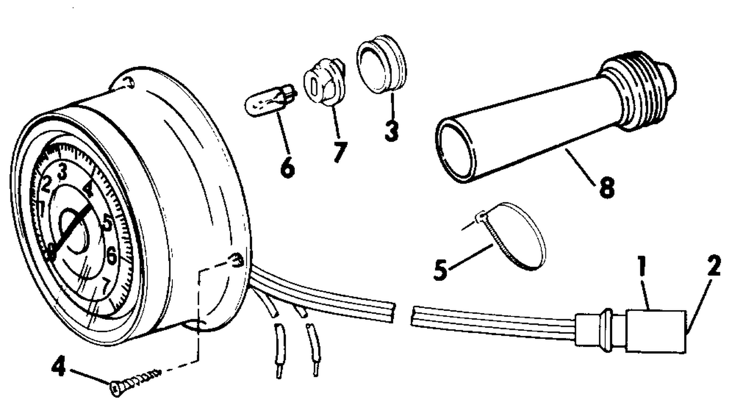 TACHOMETER KIT - SURFACE MOUNT - PLUG IN