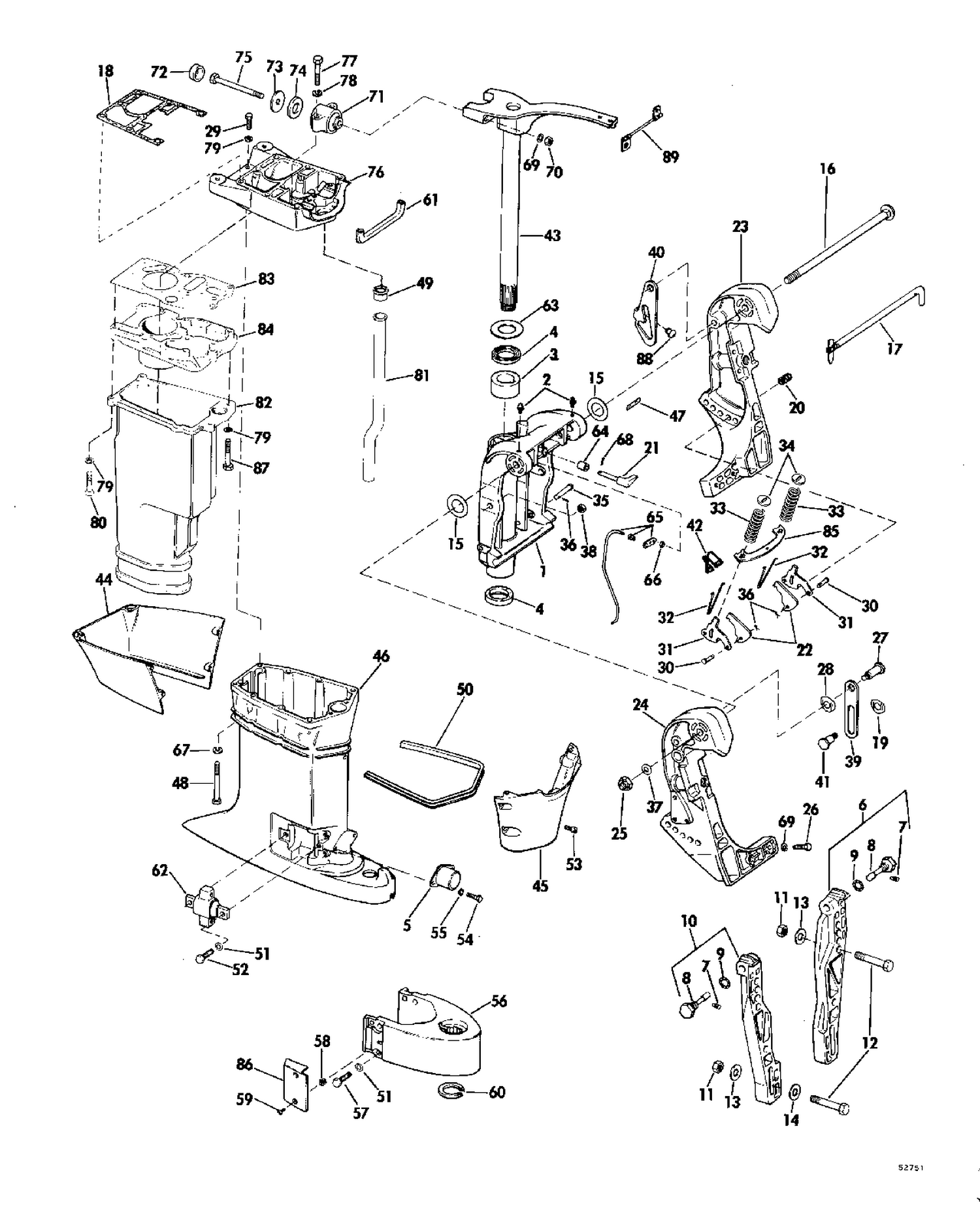 EXHAUST HOUSING-15"TRANSOM