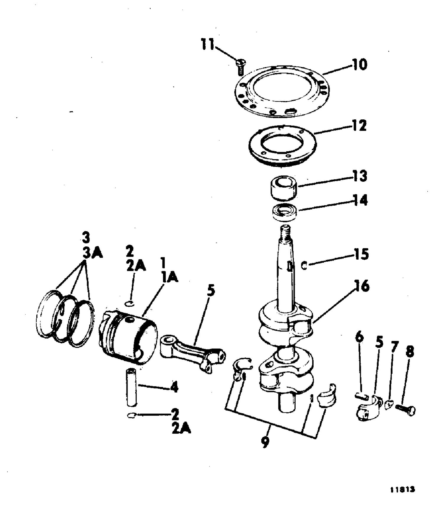CRANKSHAFT AND PISTON