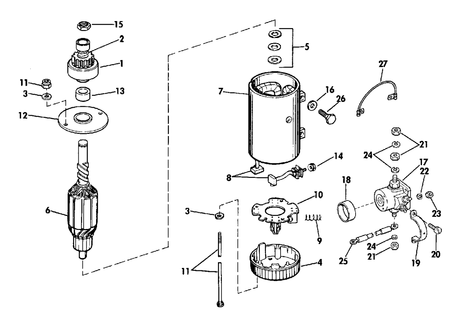 ELECTRIC STARTER AND SOLENOID PRESTOLITE MDLS MGD-4007