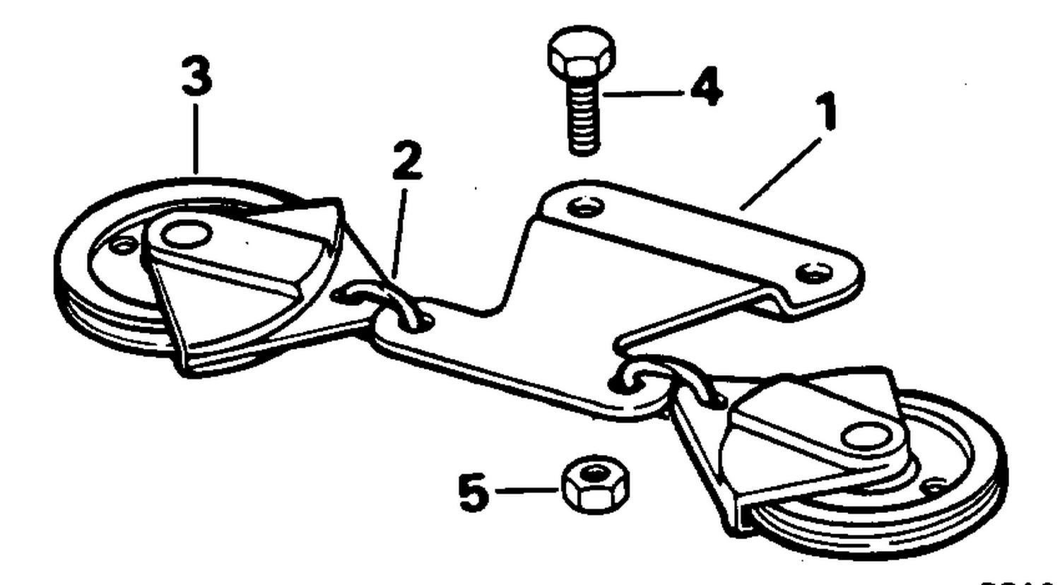 STEERING CONN. KIT - CABLE PULLEY - 20,25,30 REMOTE (2-CYL.)