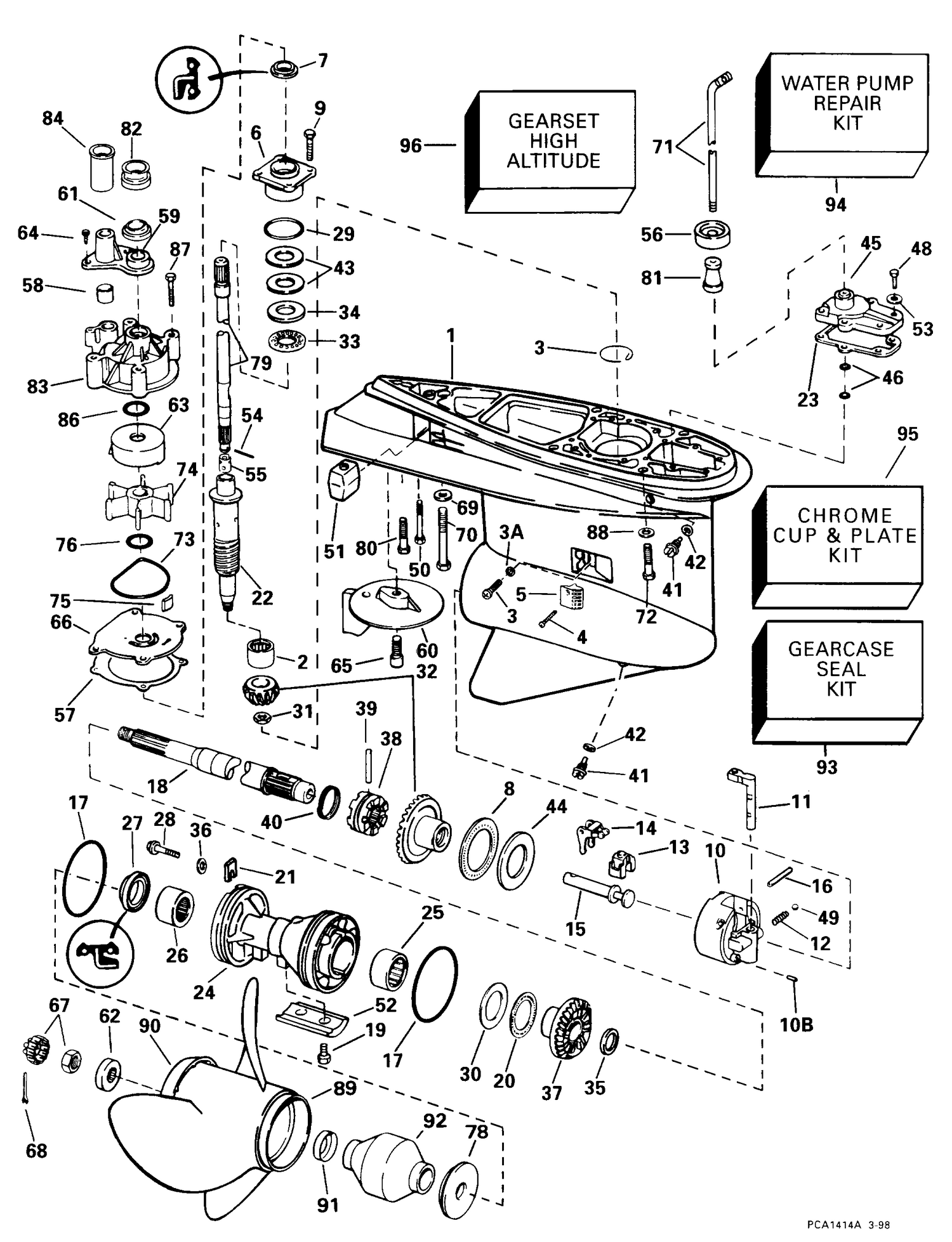 GEARCASE-STD ROTATION-20" 150SL, EL, 175SL & ALL 25" MODELS