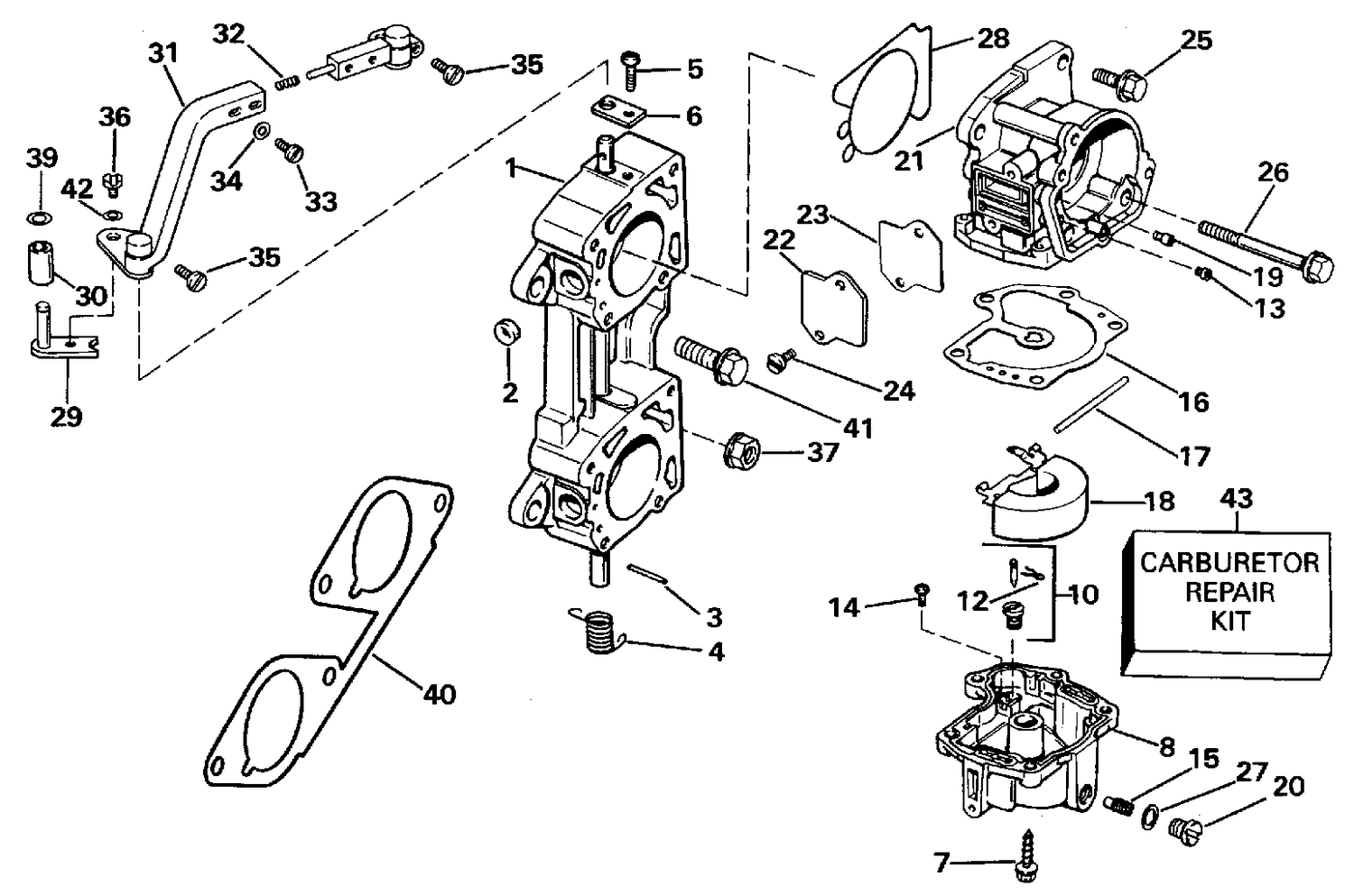 CARBURETOR AND LINKAGE