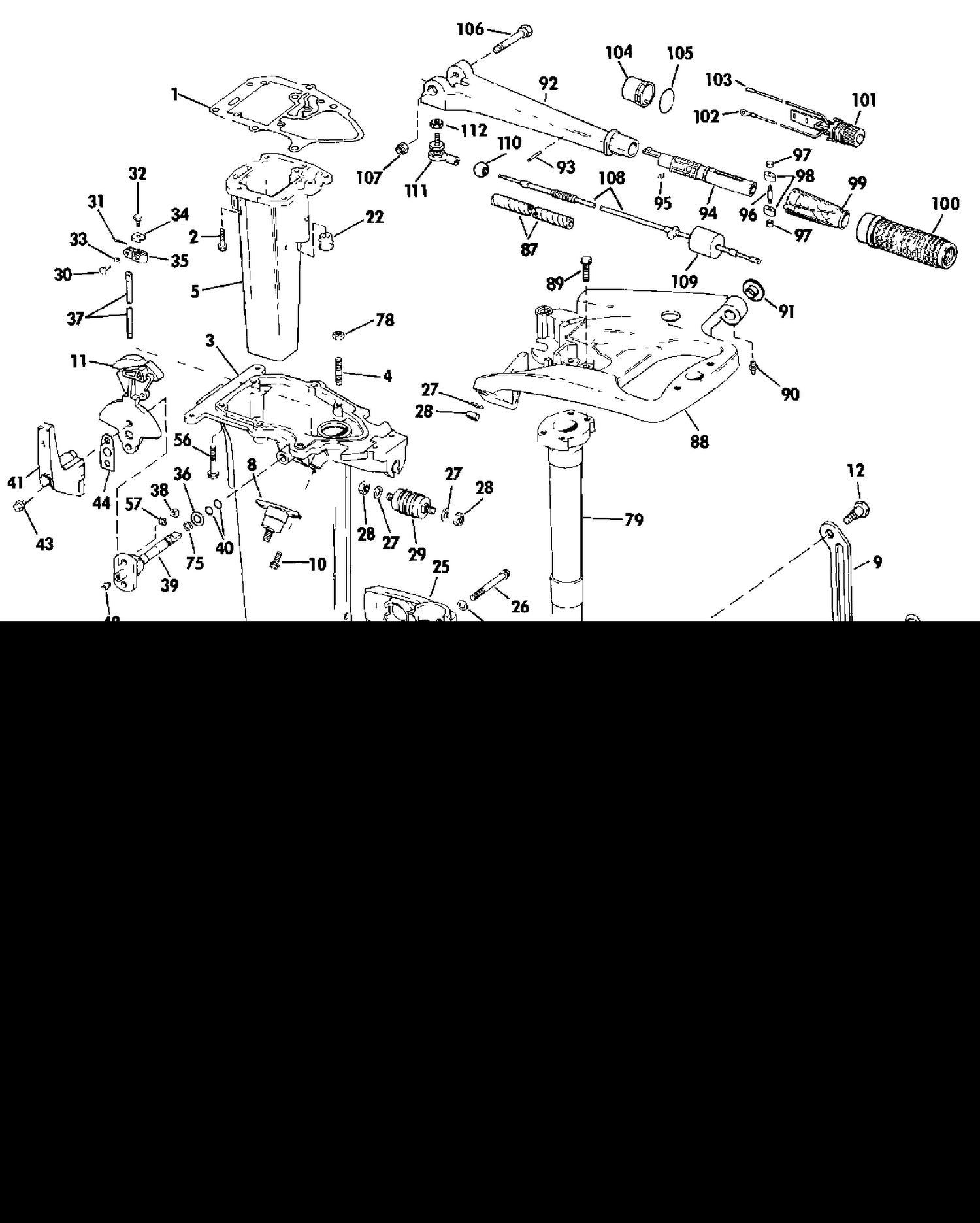 MIDSECTION - ROPE START AND TILLER ELECTRIC